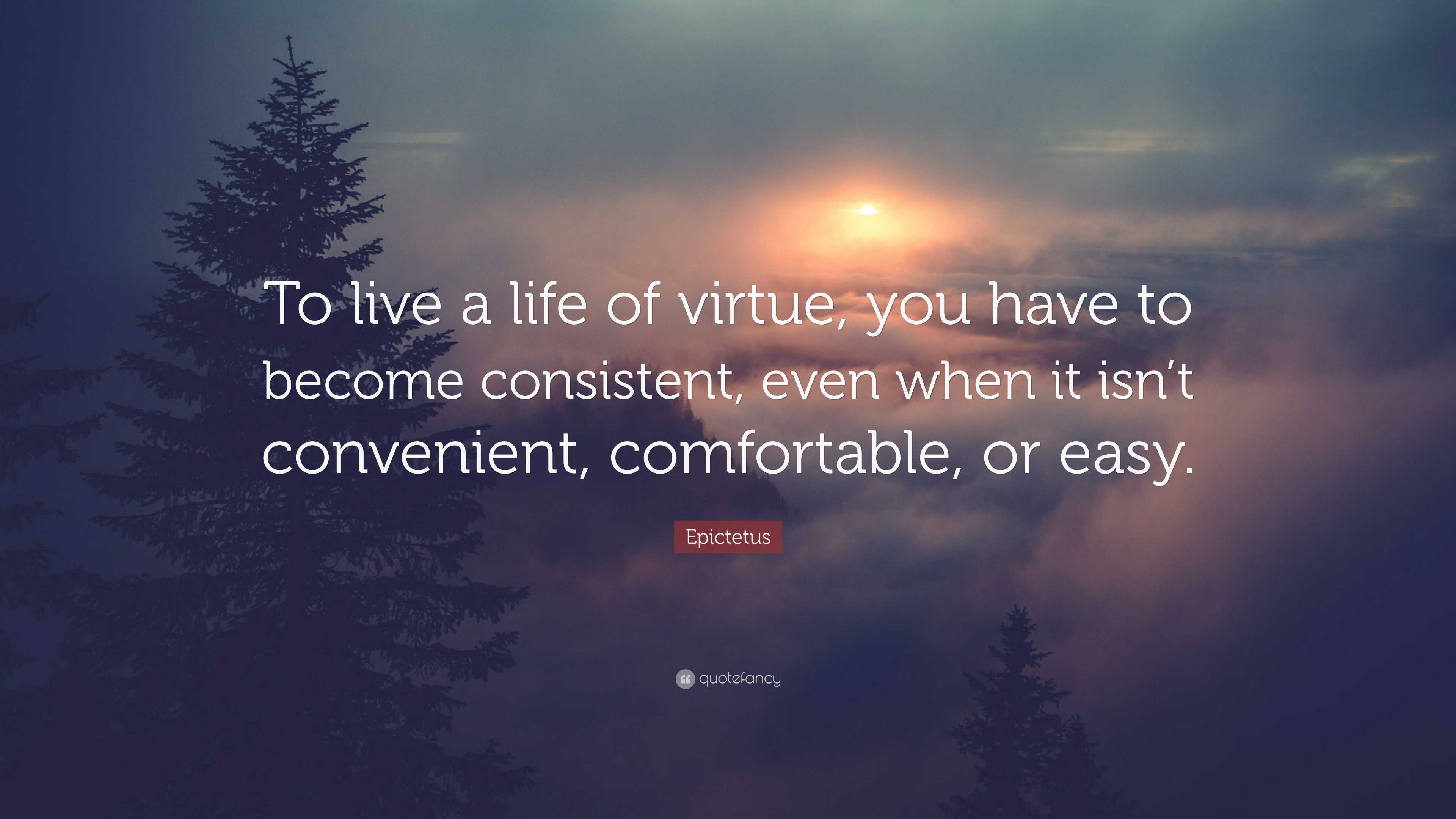 Epictetus Quote: “To live a life of virtue, you have to become ...