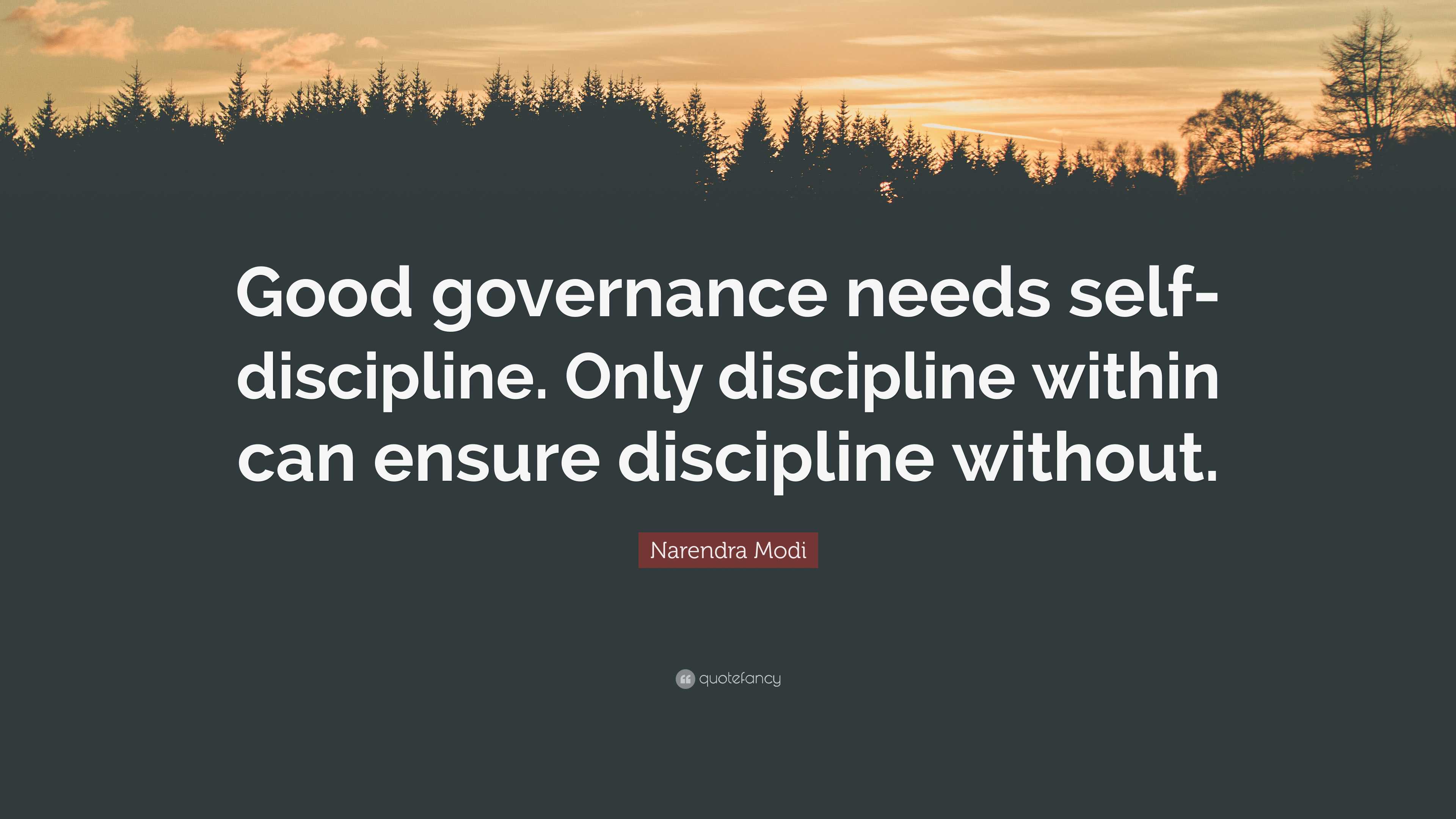 self governance than discipline essay