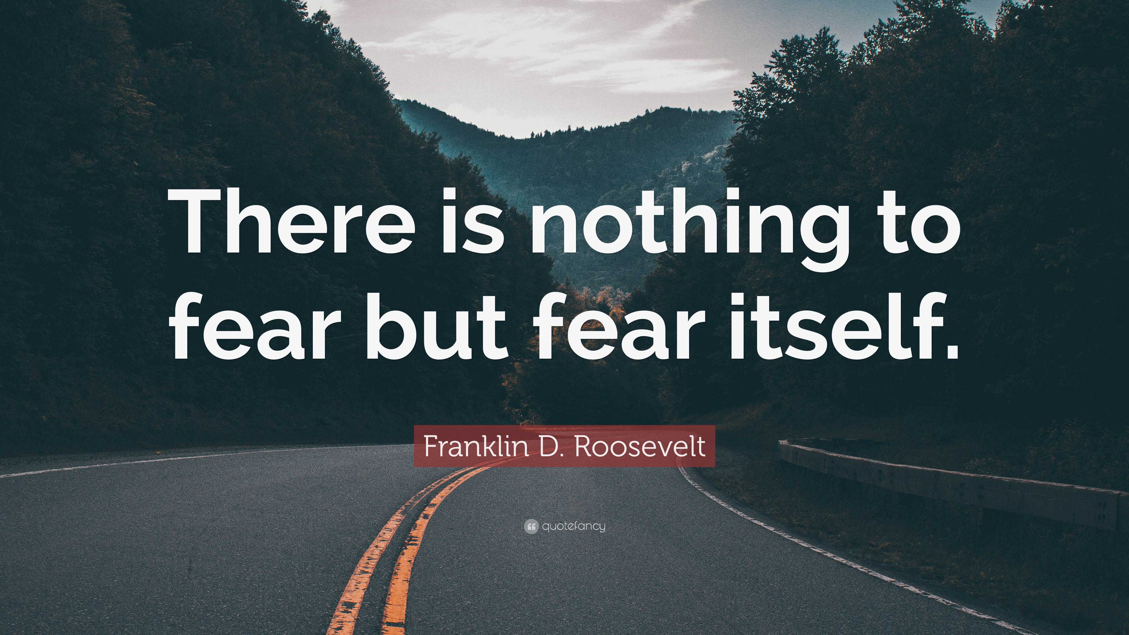 Franklin D. Roosevelt Quote: “There is nothing to fear but fear itself.”