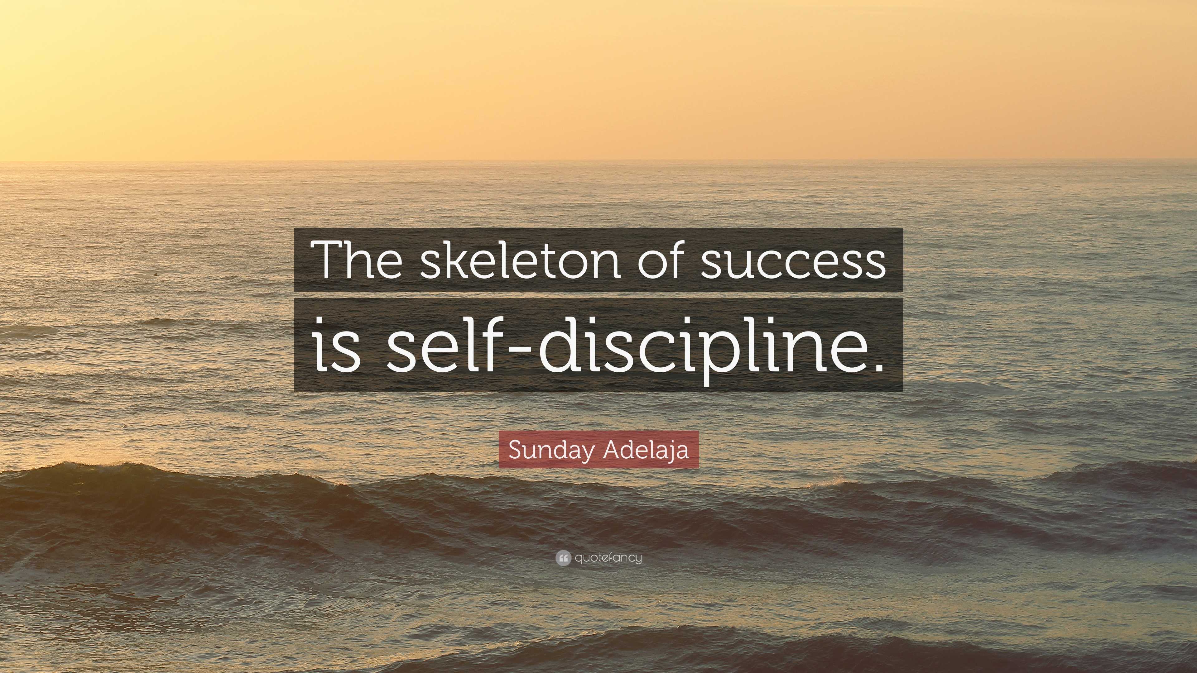 Sunday Adelaja Quote: “The skeleton of success is self-discipline.”