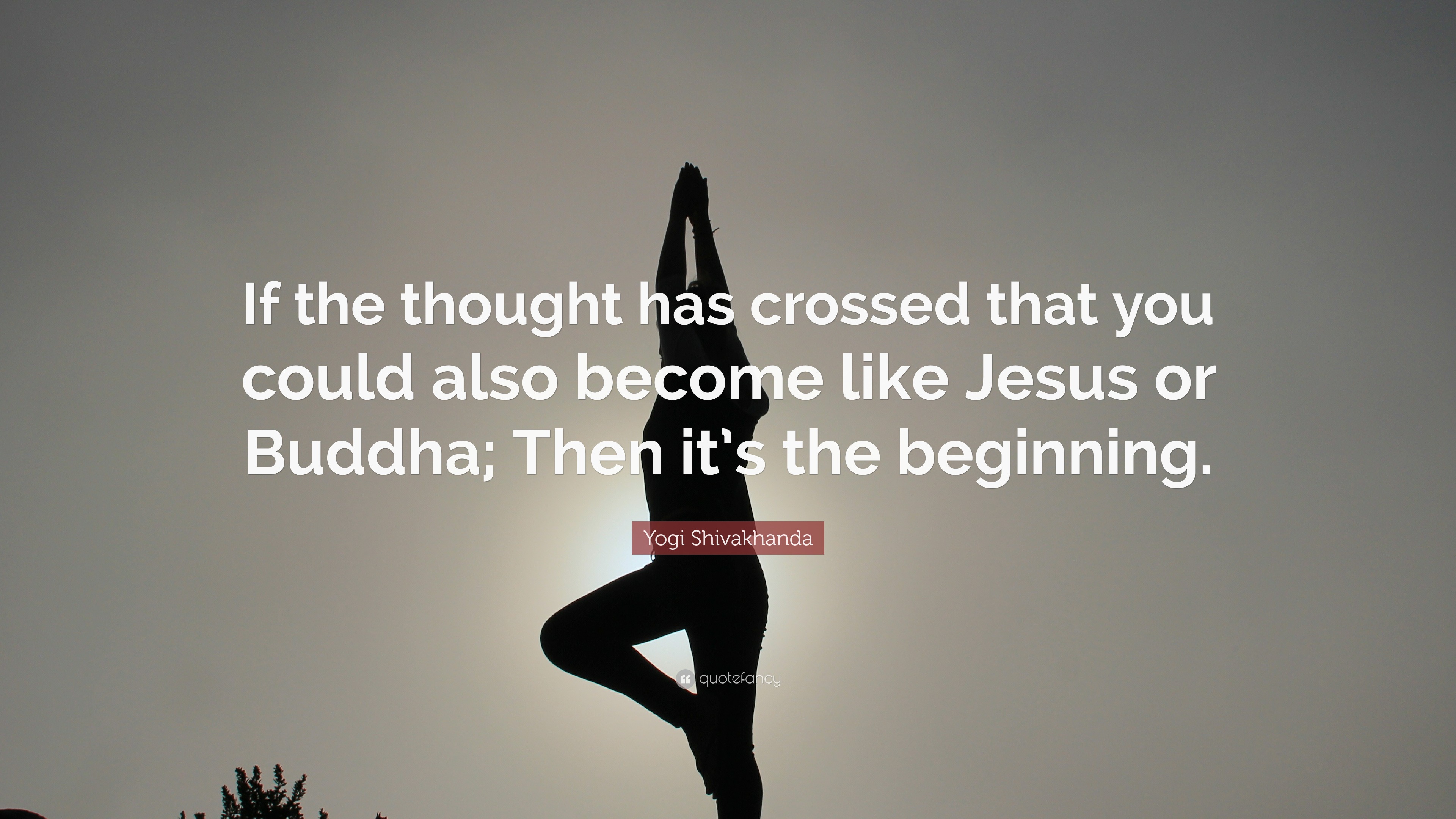 Yogi Shivakhanda Quote: “If the thought has crossed that you could also  become like Jesus or