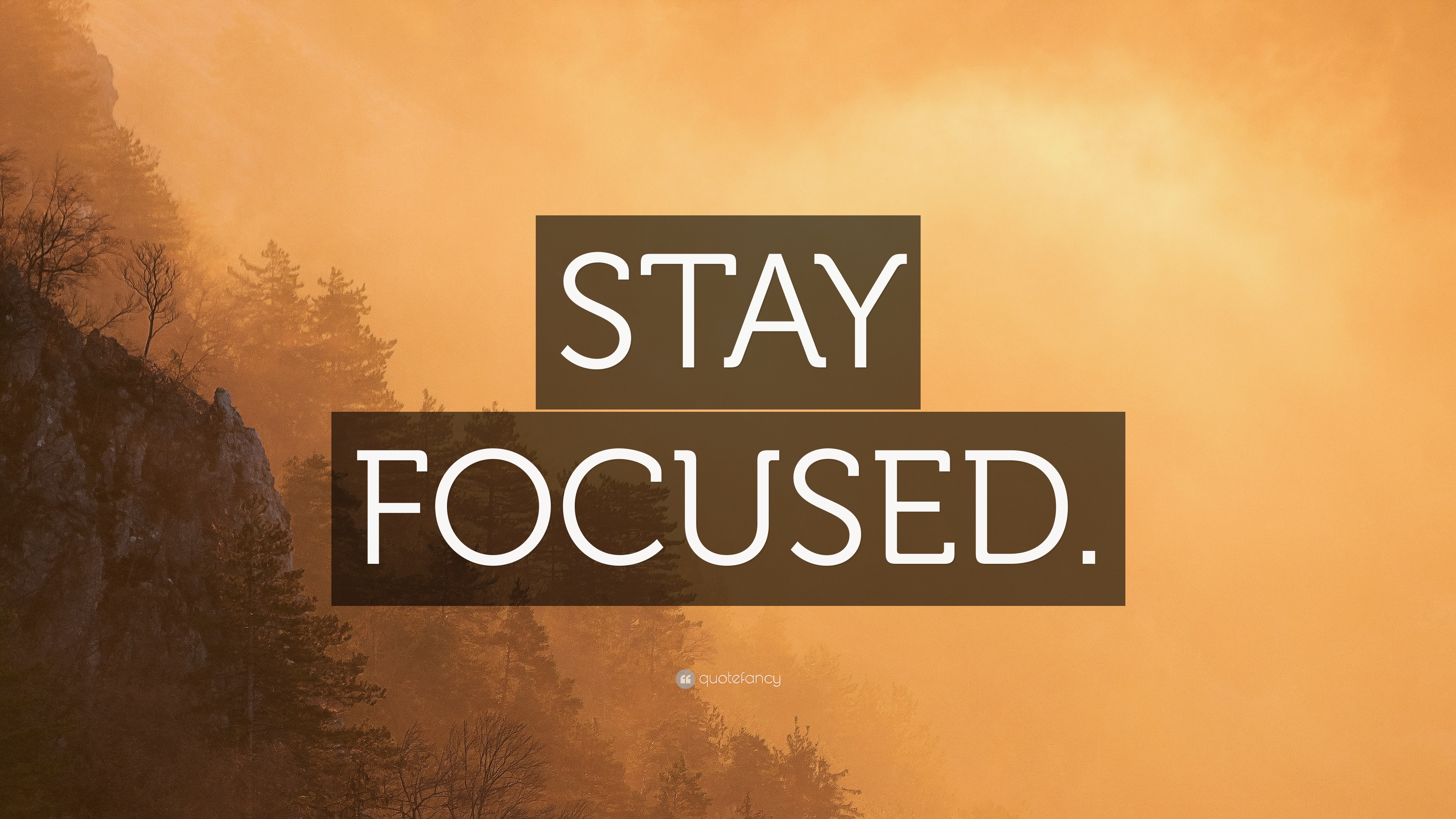 “STAY FOCUSED.” Wallpaper by QuoteFancy