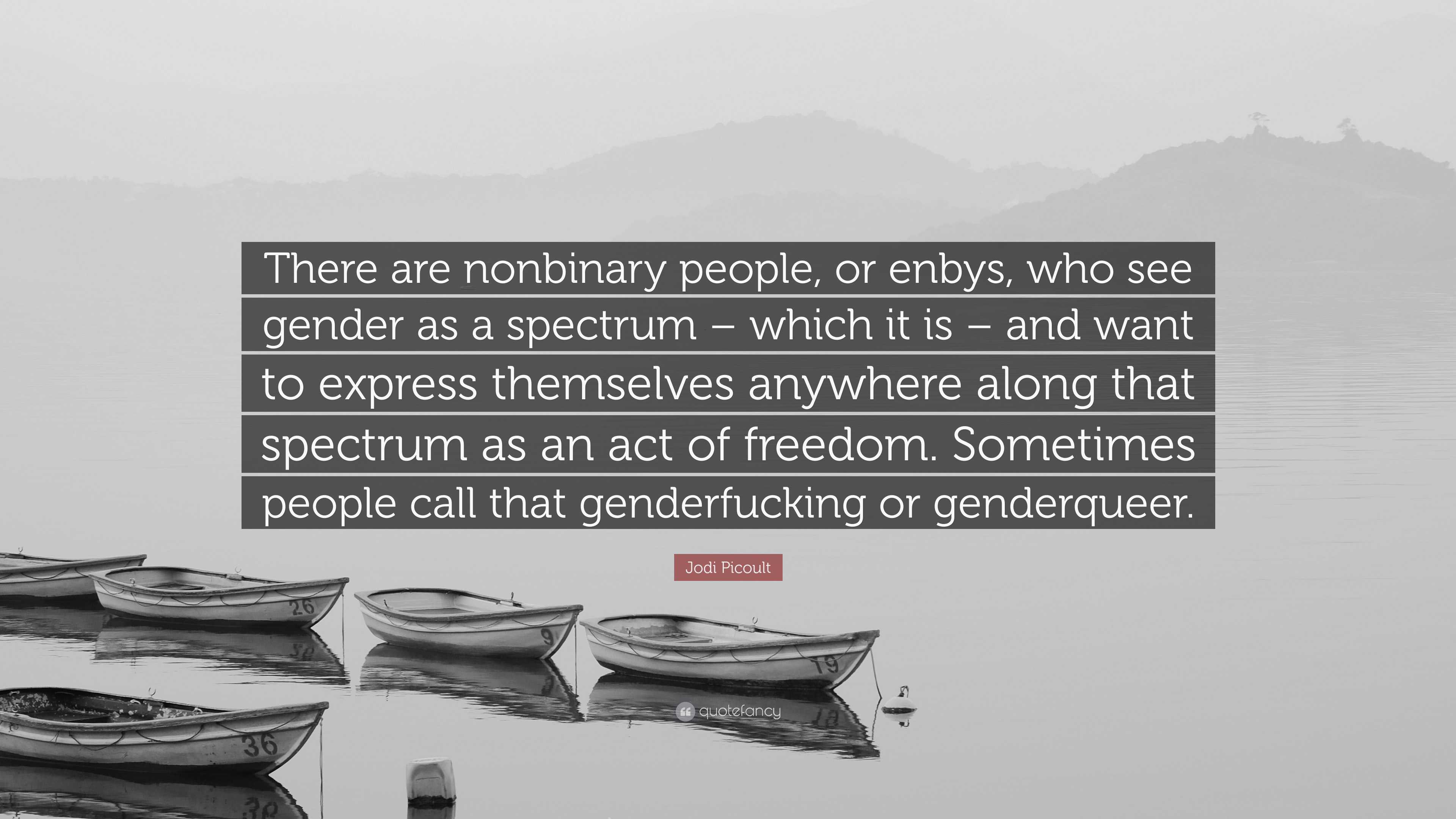 Jodi Picoult Quote “there Are Nonbinary People Or Enbys Who See