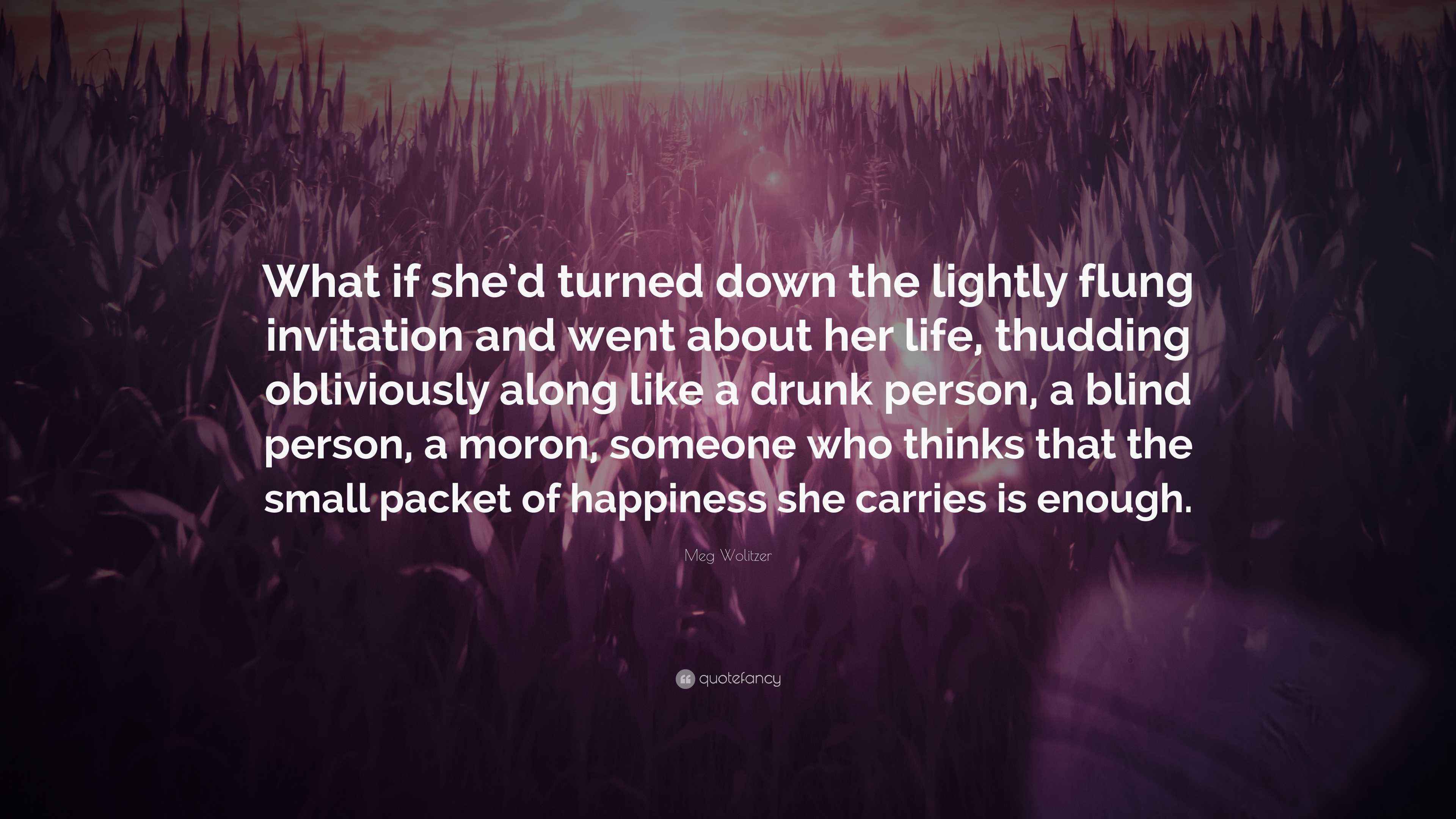 Meg Wolitzer Quote: “What if she’d turned down the lightly flung ...