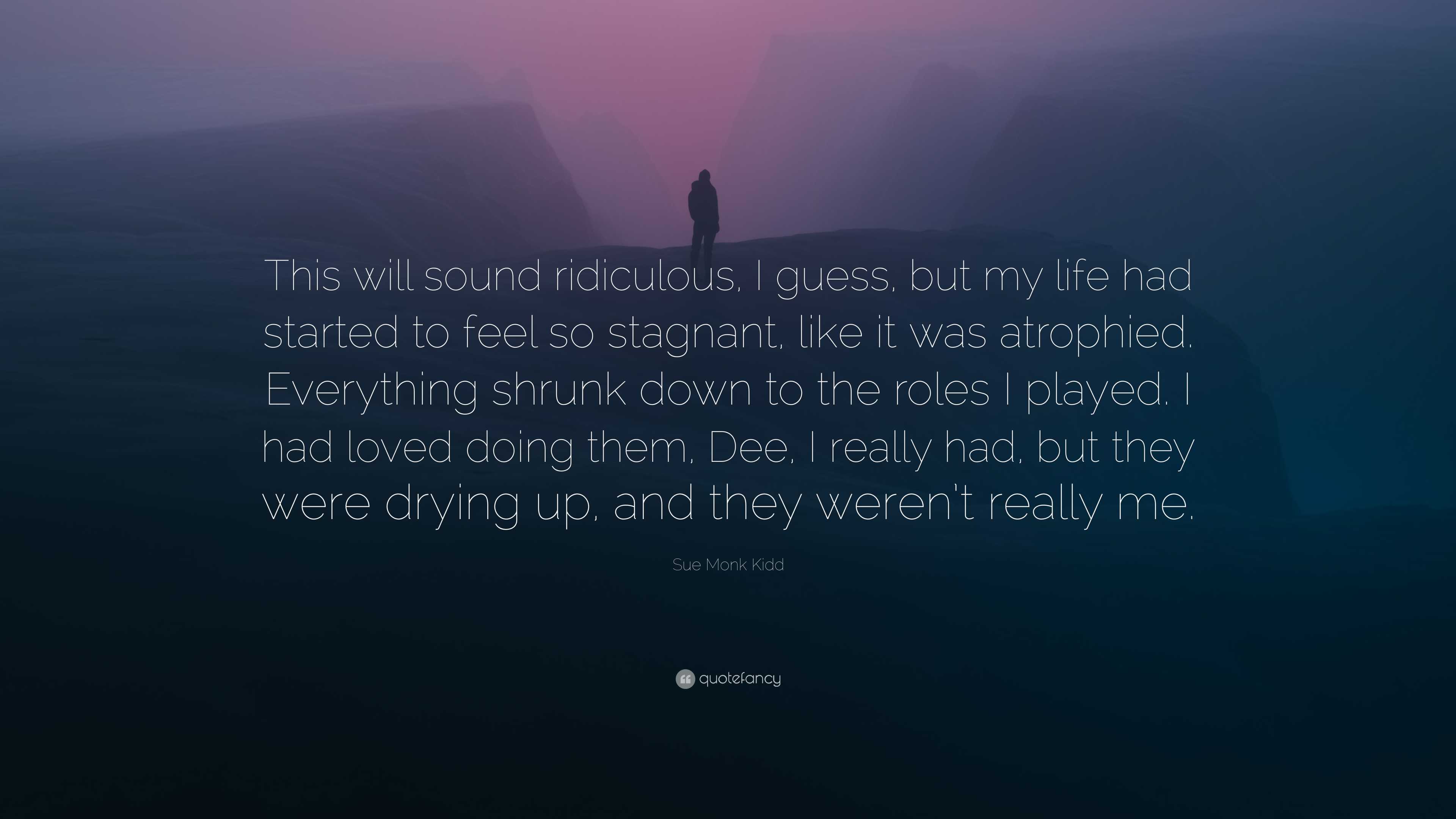 Sue Monk Kidd Quote: “This will sound ridiculous, I guess, but my life ...