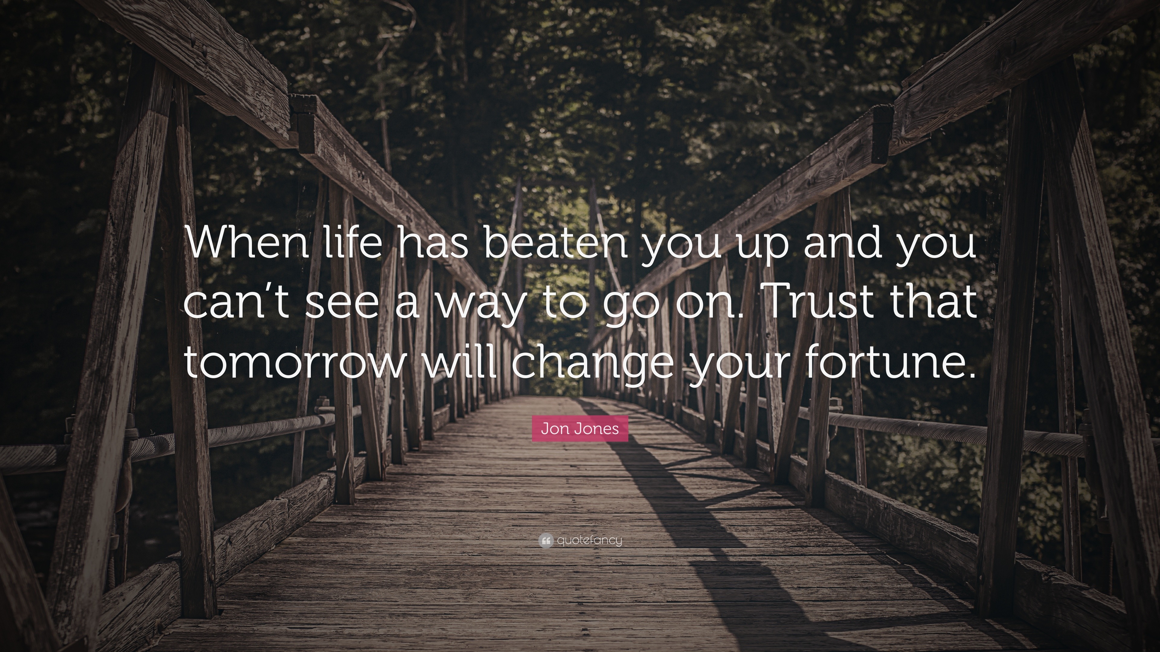 Jon Jones Quote: “When life has beaten you up and you can’t see a way ...