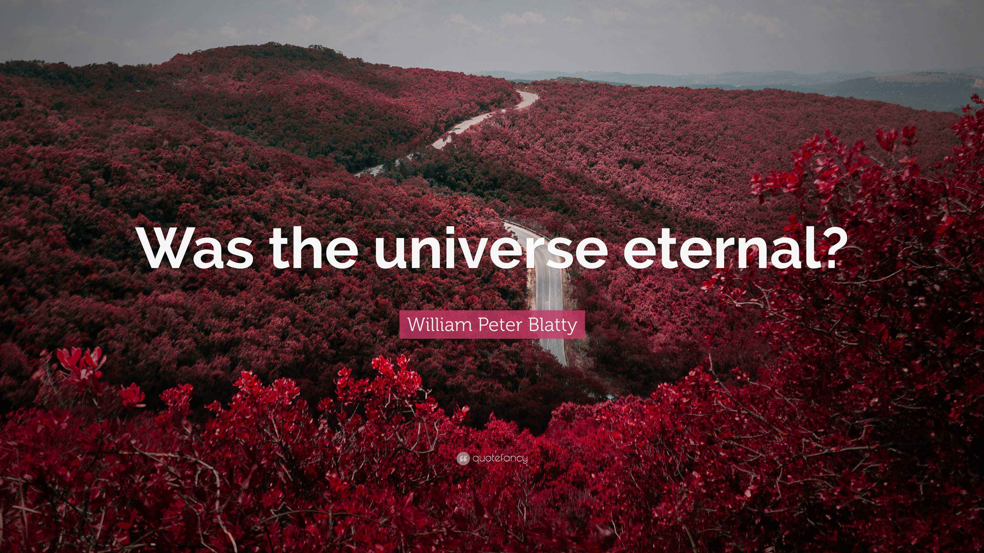 William Peter Blatty Quote: “Was the universe eternal?”