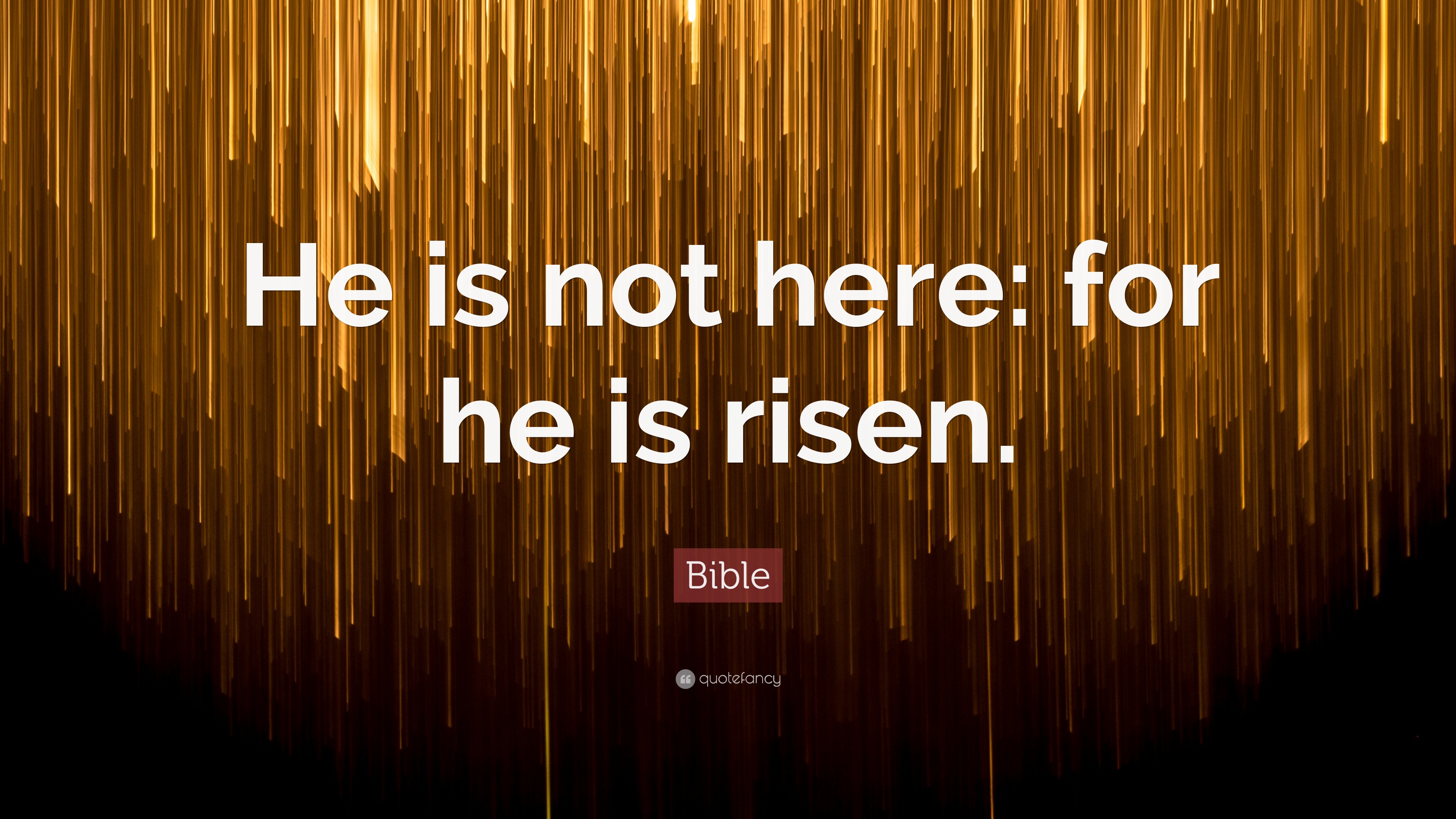 Bible Quote “He is not here for he is risen.”
