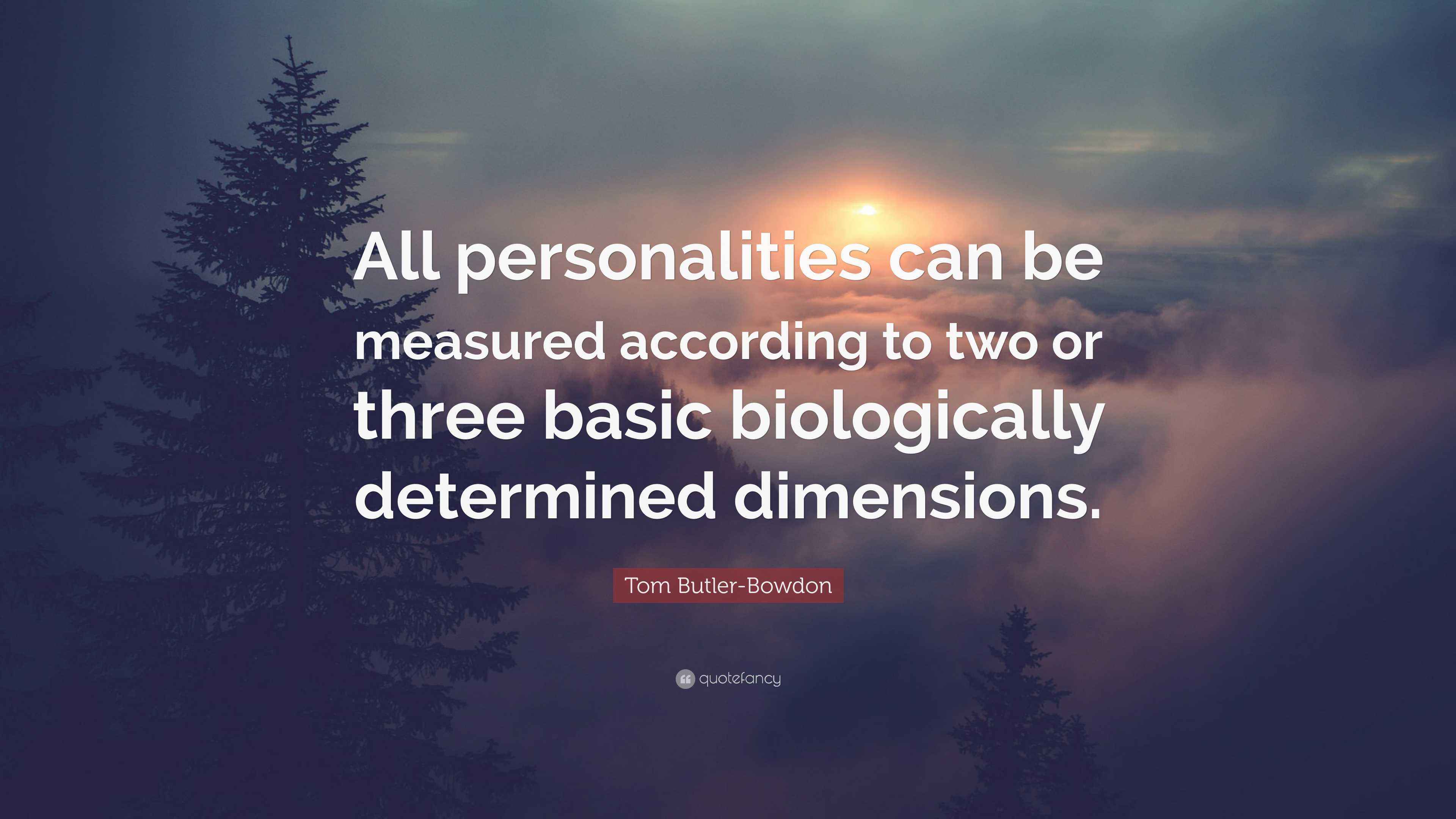 Tom ButlerBowdon Quote “All personalities can be measured according