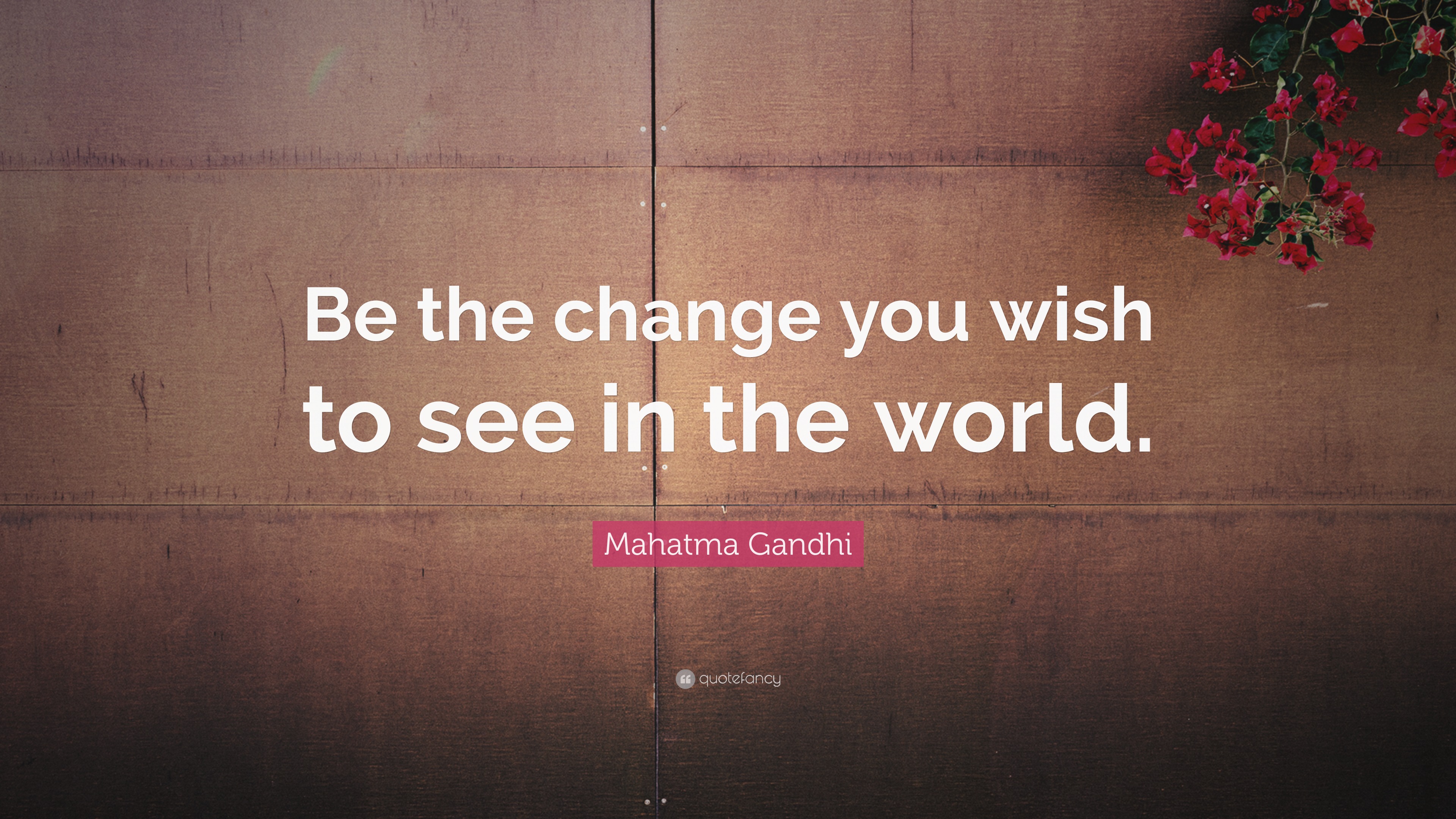 Mahatma Gandhi Quote: “Be the change you wish to see in the world.”