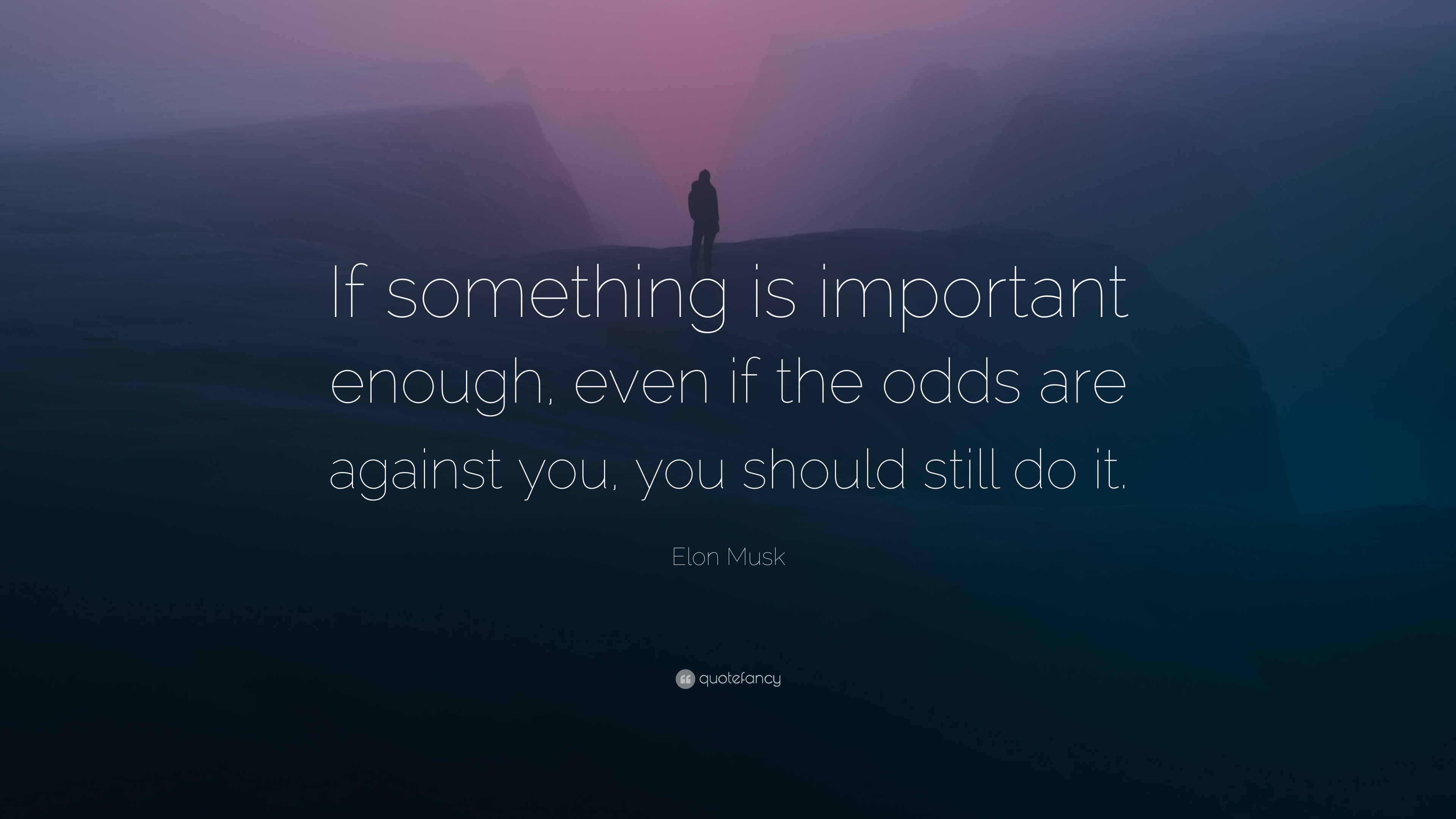 Elon Musk Quote: “If something is important enough, even if the odds ...