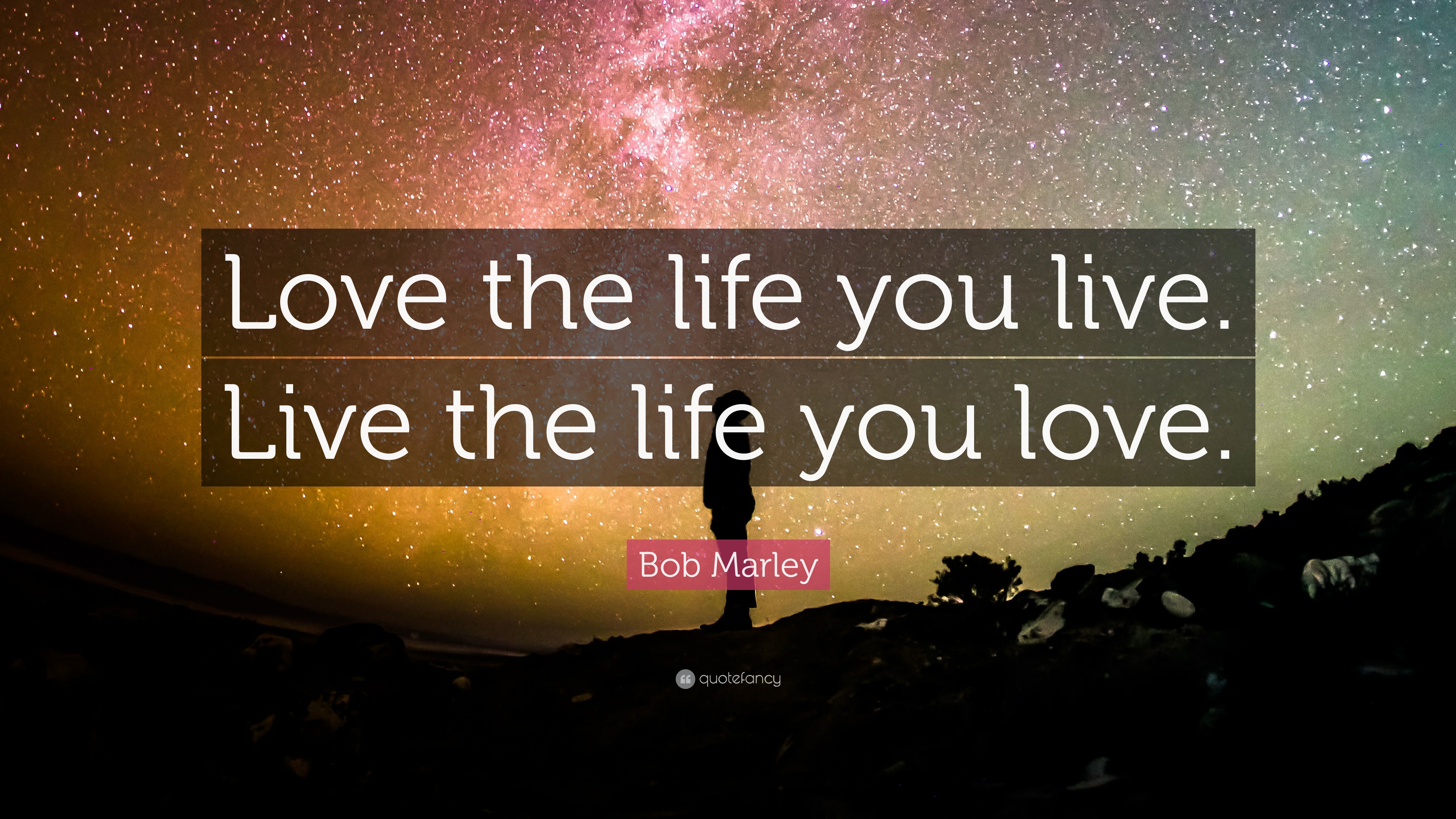 Bob Marley Quote: “love The Life You Live. Live The Life You Love.”