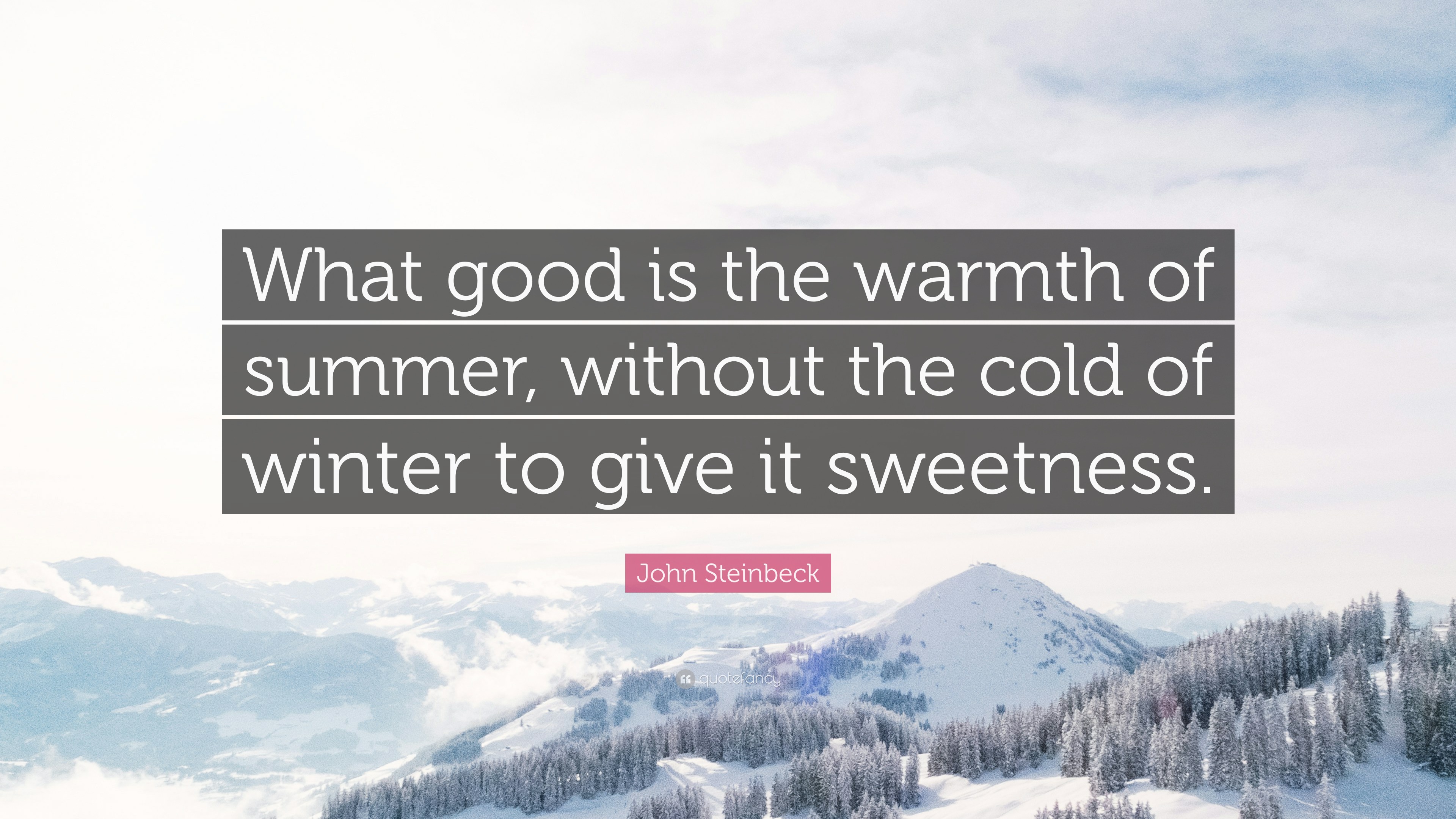 John Steinbeck Quote: “What good is the warmth of summer, without the ...