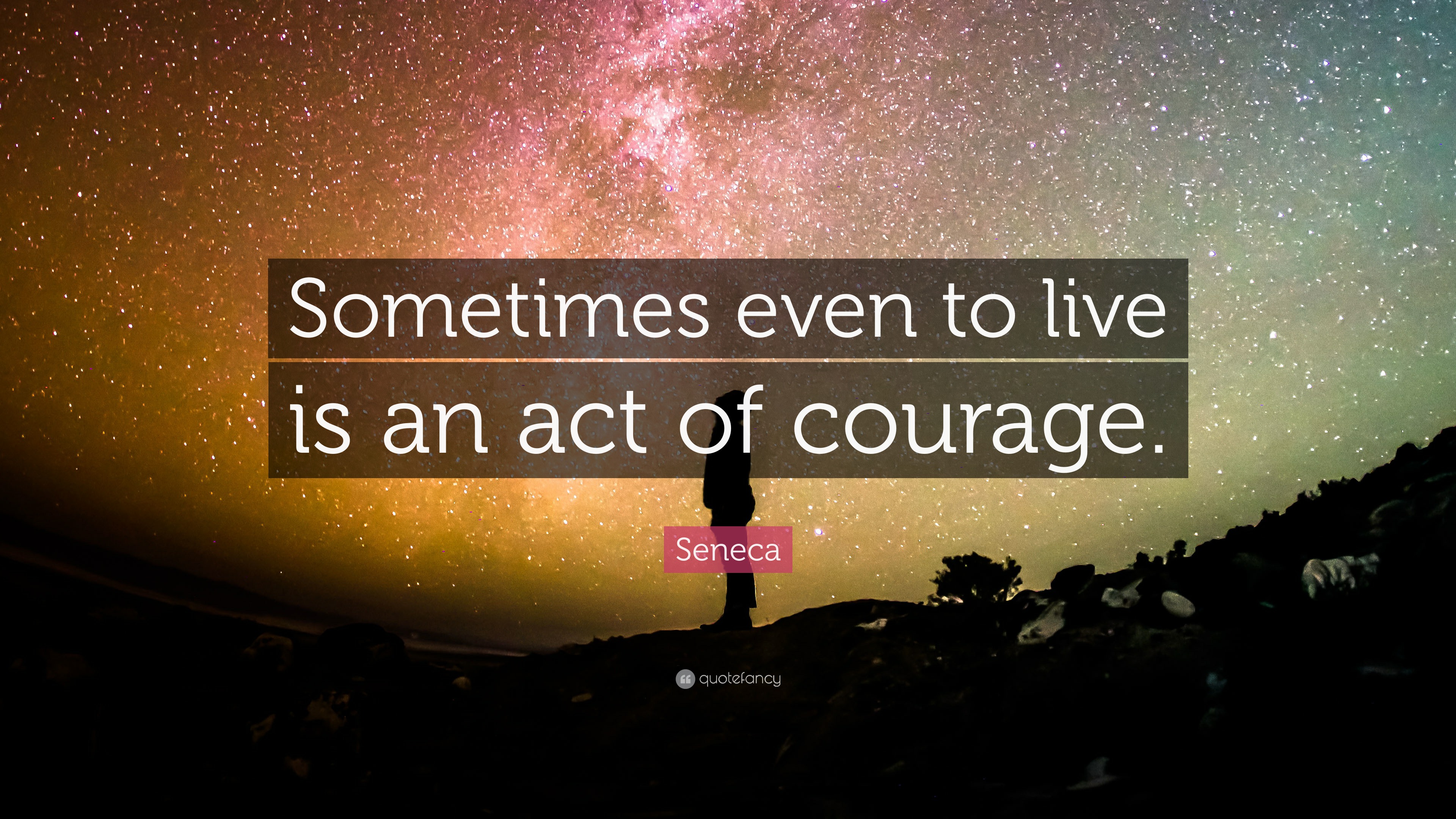 Seneca Quote: “Sometimes even to live is an act of courage.”