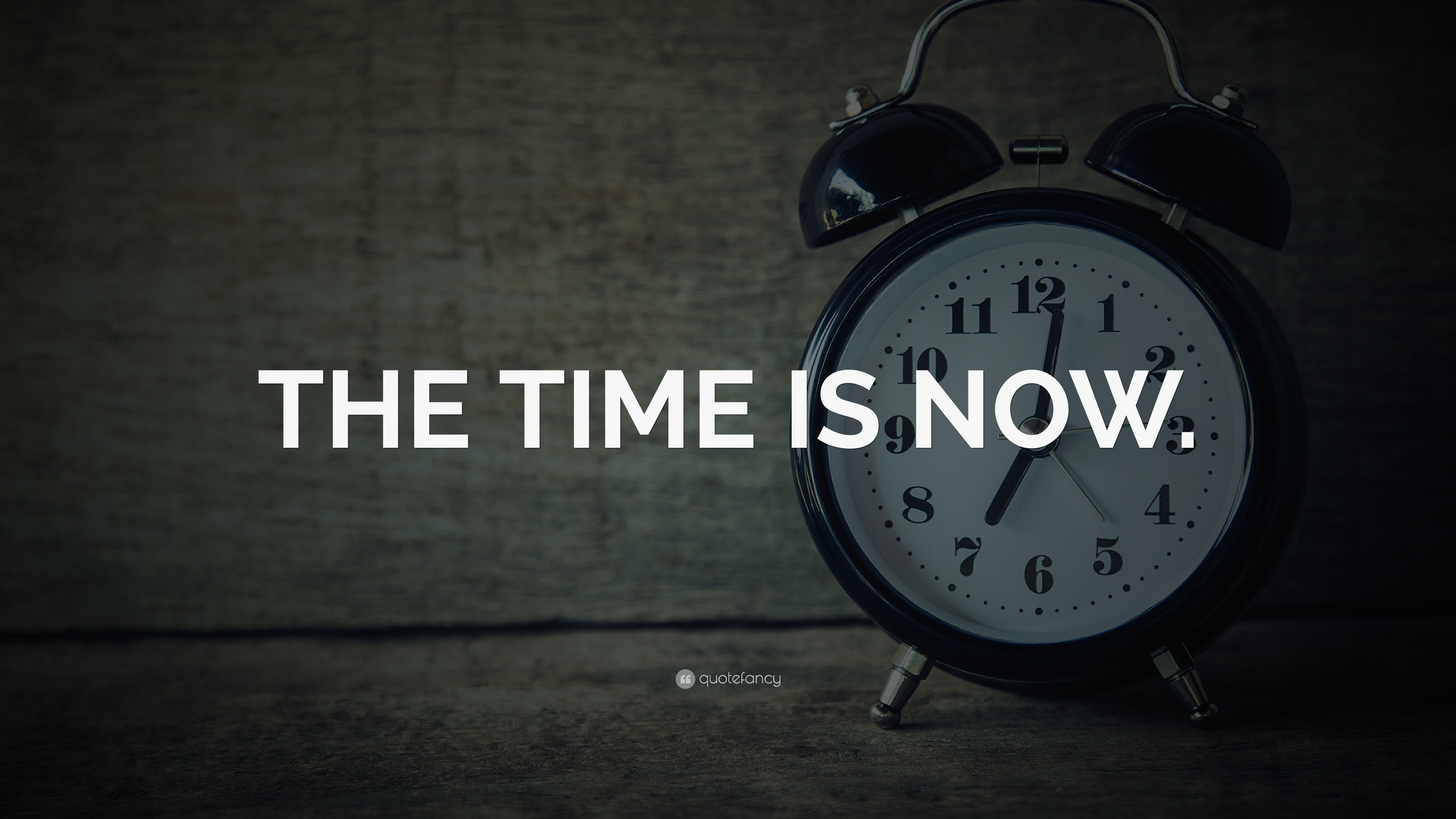 “THE TIME IS NOW.” Wallpaper by QuoteFancy