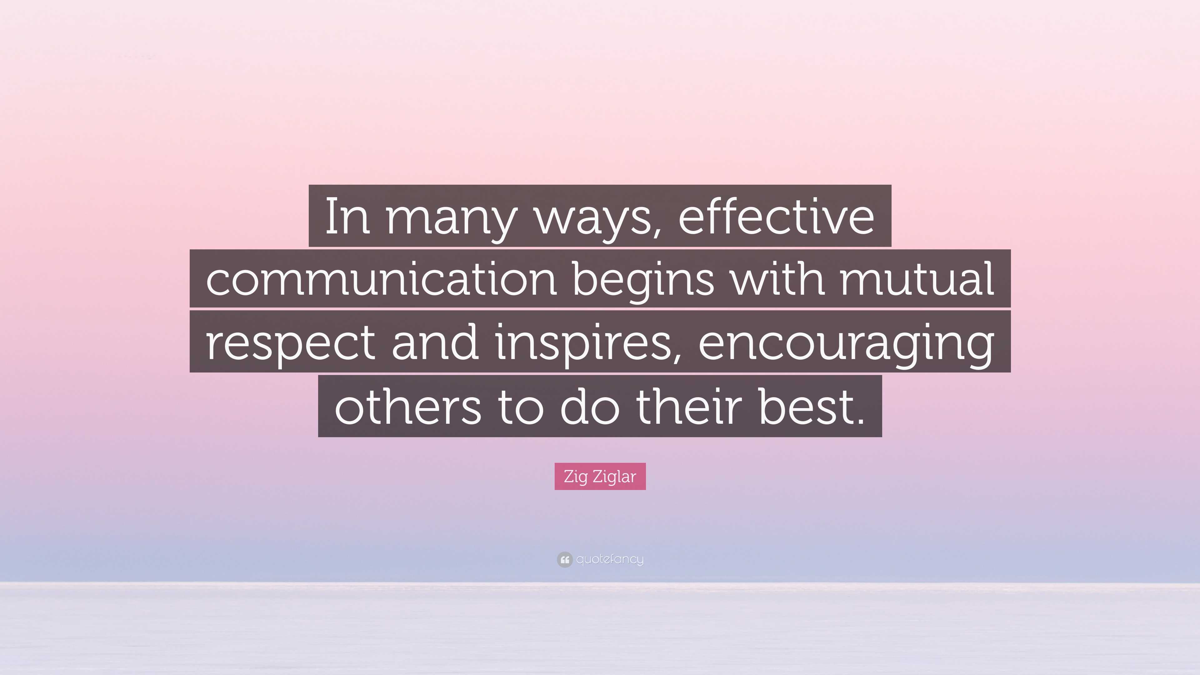 Zig Ziglar Quote: “In many ways, effective communication begins with ...