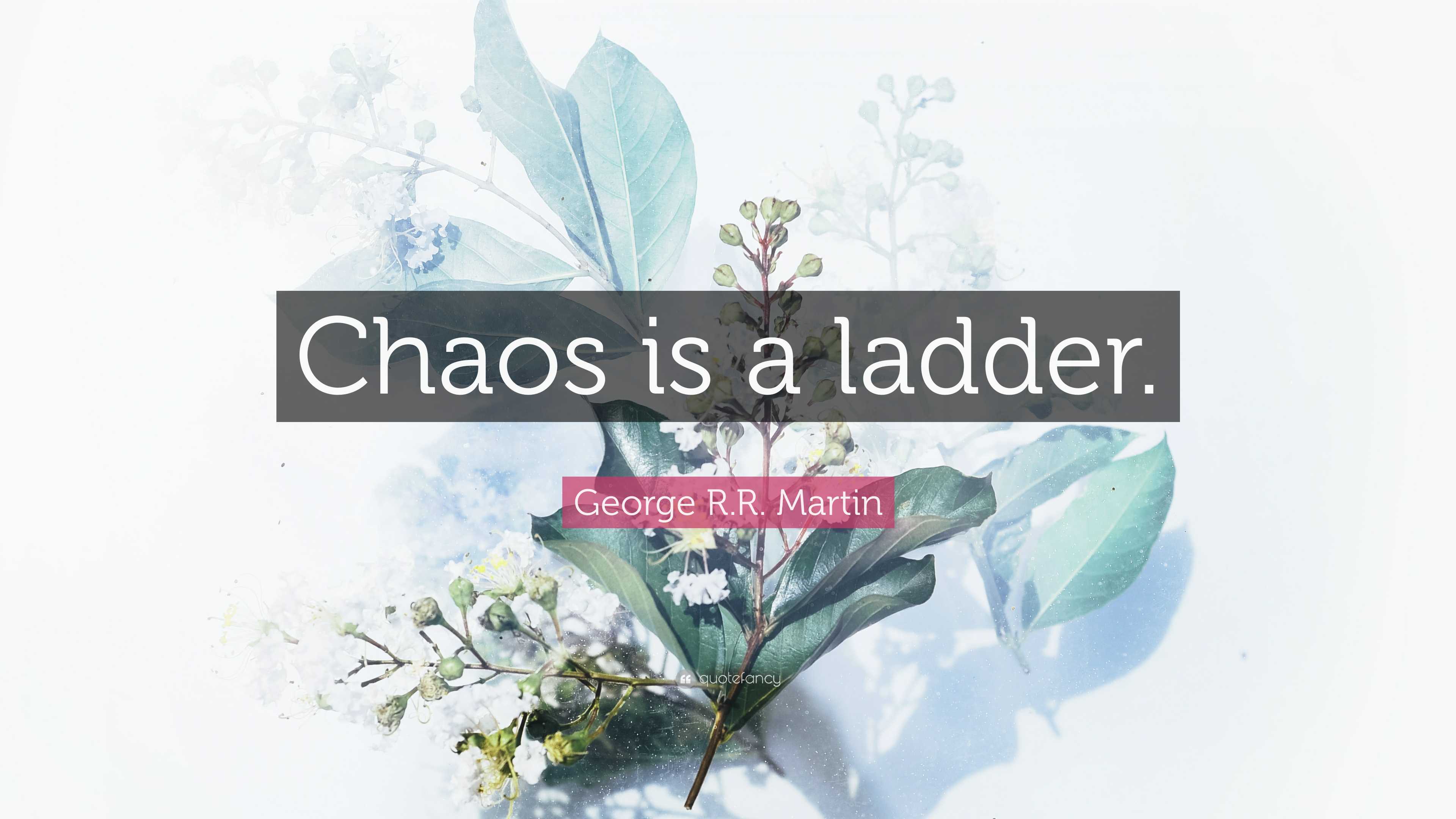 George R R Martin Quote Chaos Is A Ladder 8355718 George R R Martin Quote Chaos Is A Ladder 