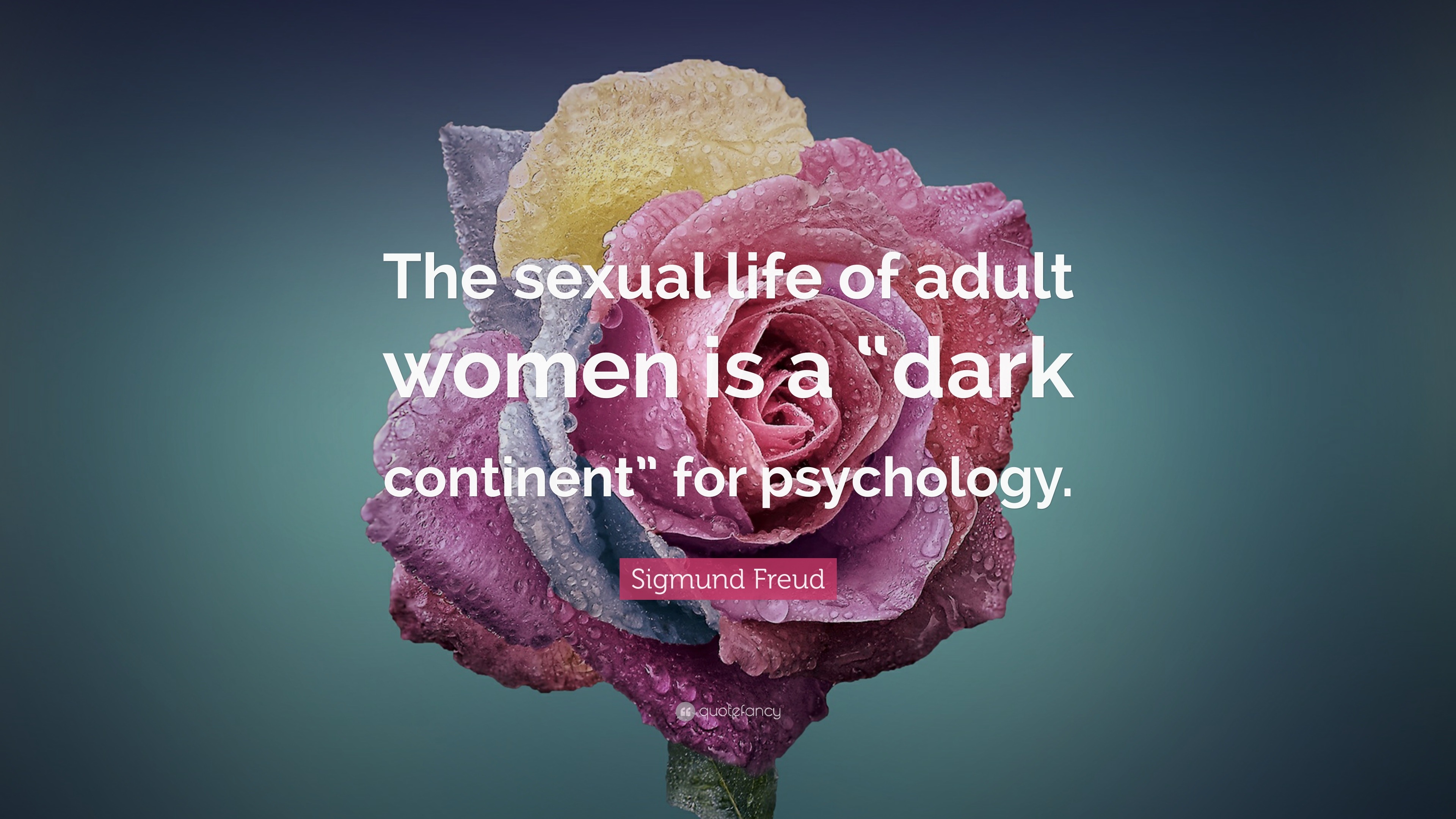 Sigmund Freud Quote “the Sexual Life Of Adult Women Is A “dark Continent” For Psychology ”