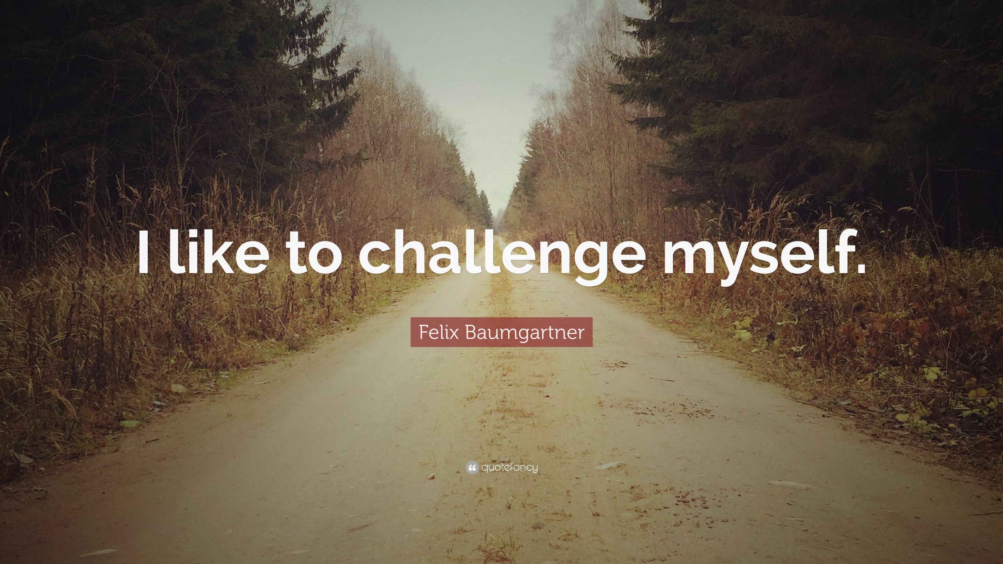 Felix Baumgartner Quote “I like to challenge myself.”