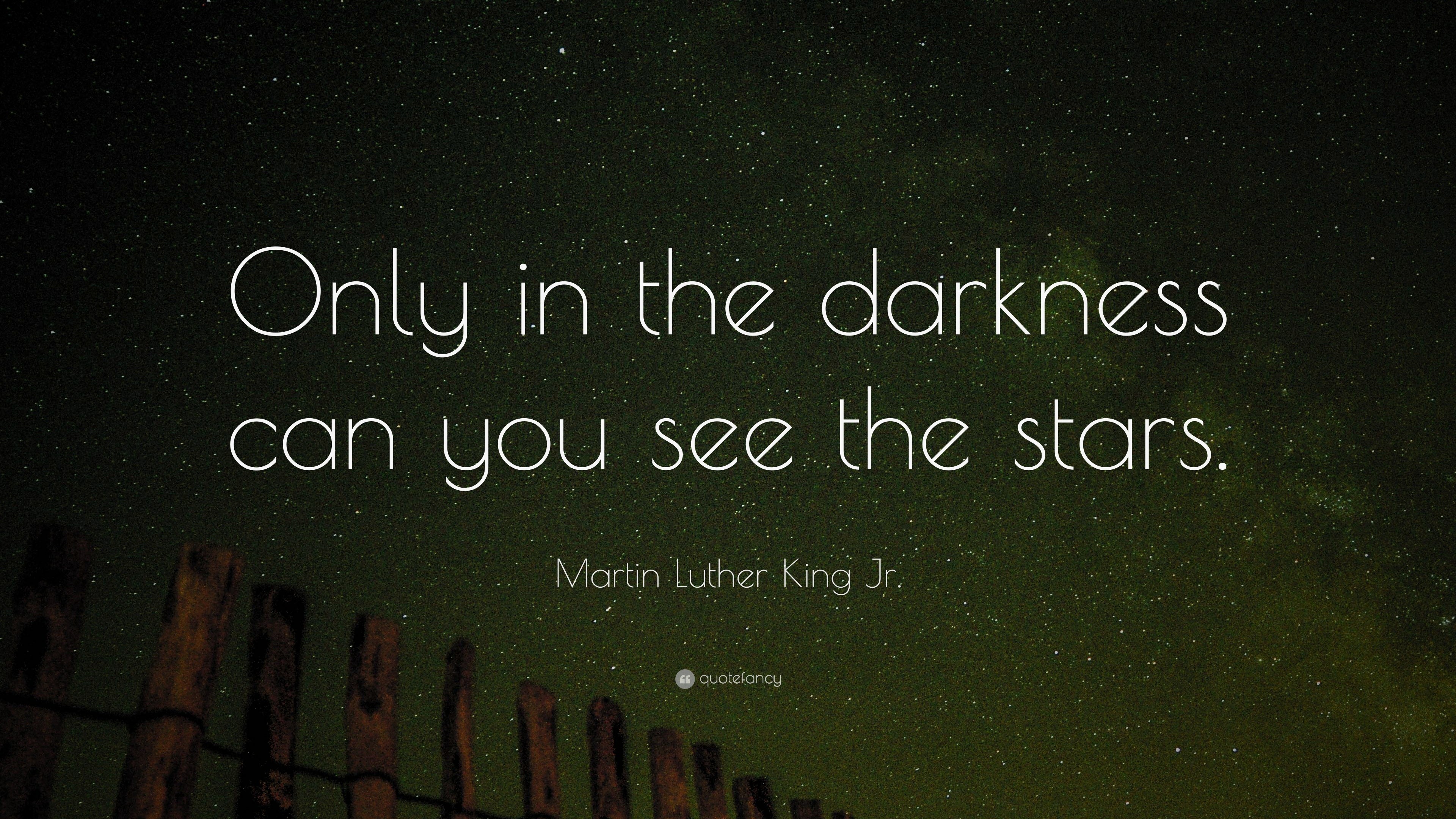 Martin Luther King Jr. Quote: “Only in the darkness can you see the ...