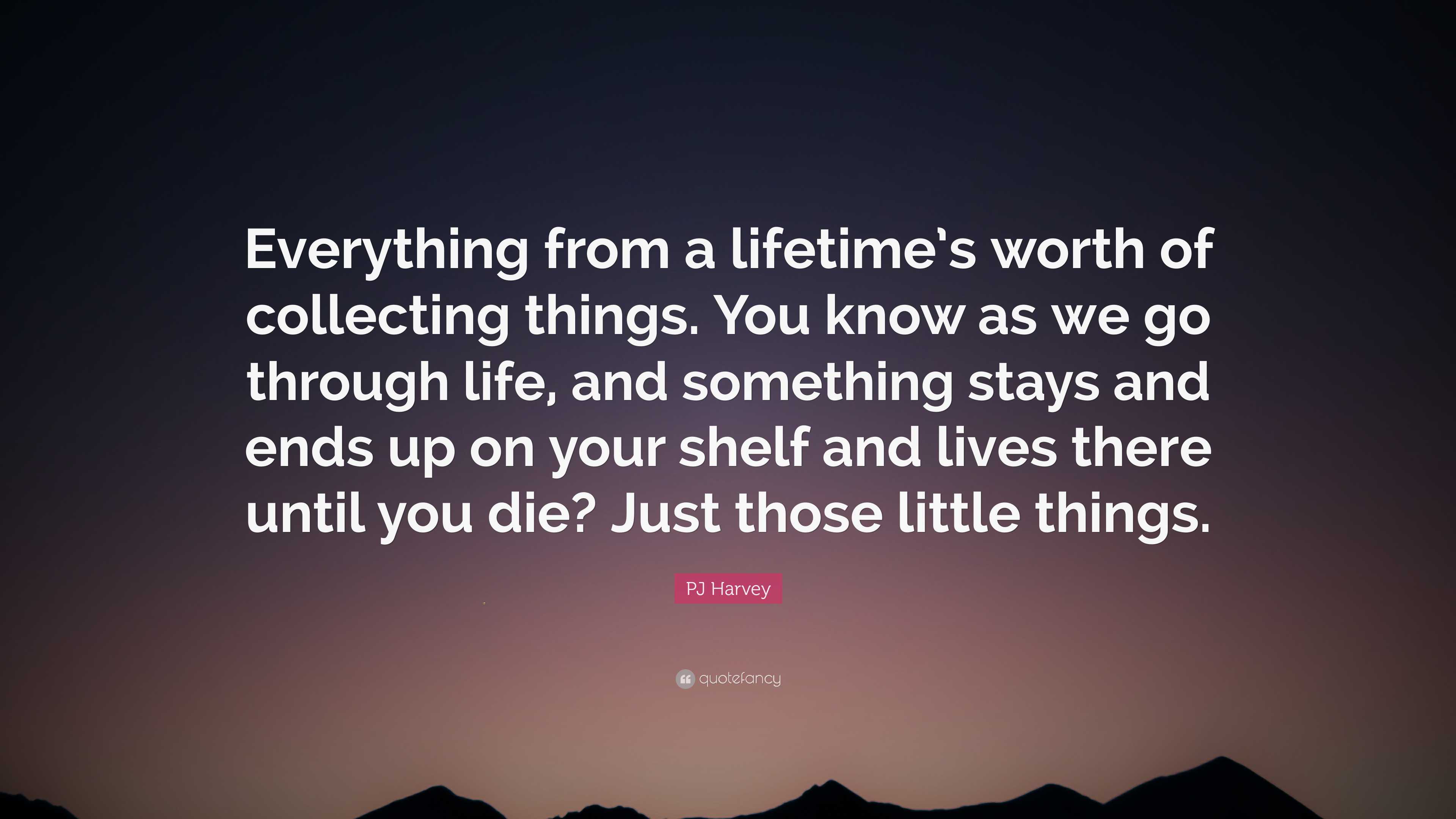PJ Harvey Quote: “Everything from a lifetime’s worth of collecting ...