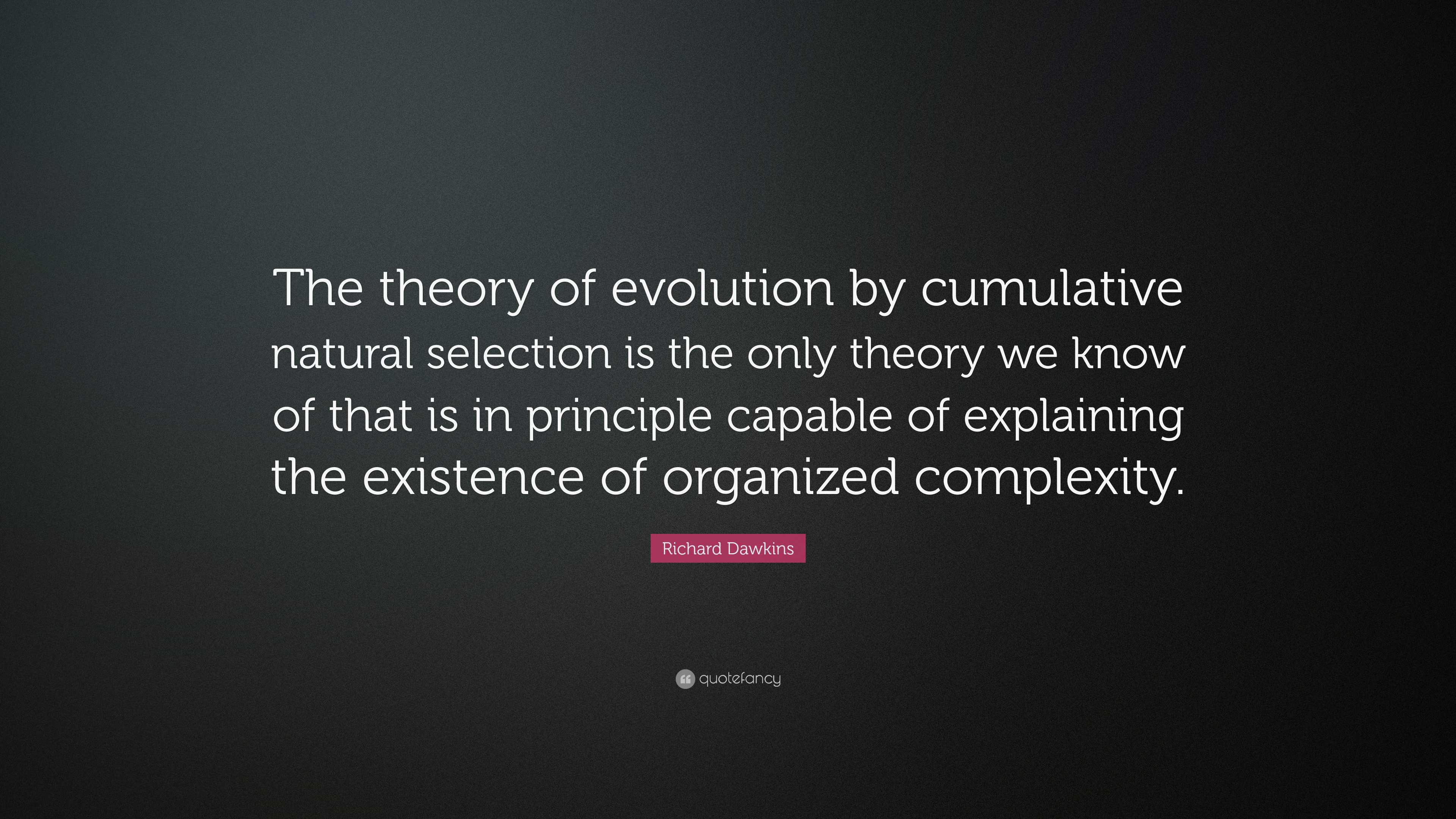 Richard Dawkins Evolution Today The Theory Of Evolution Is About As