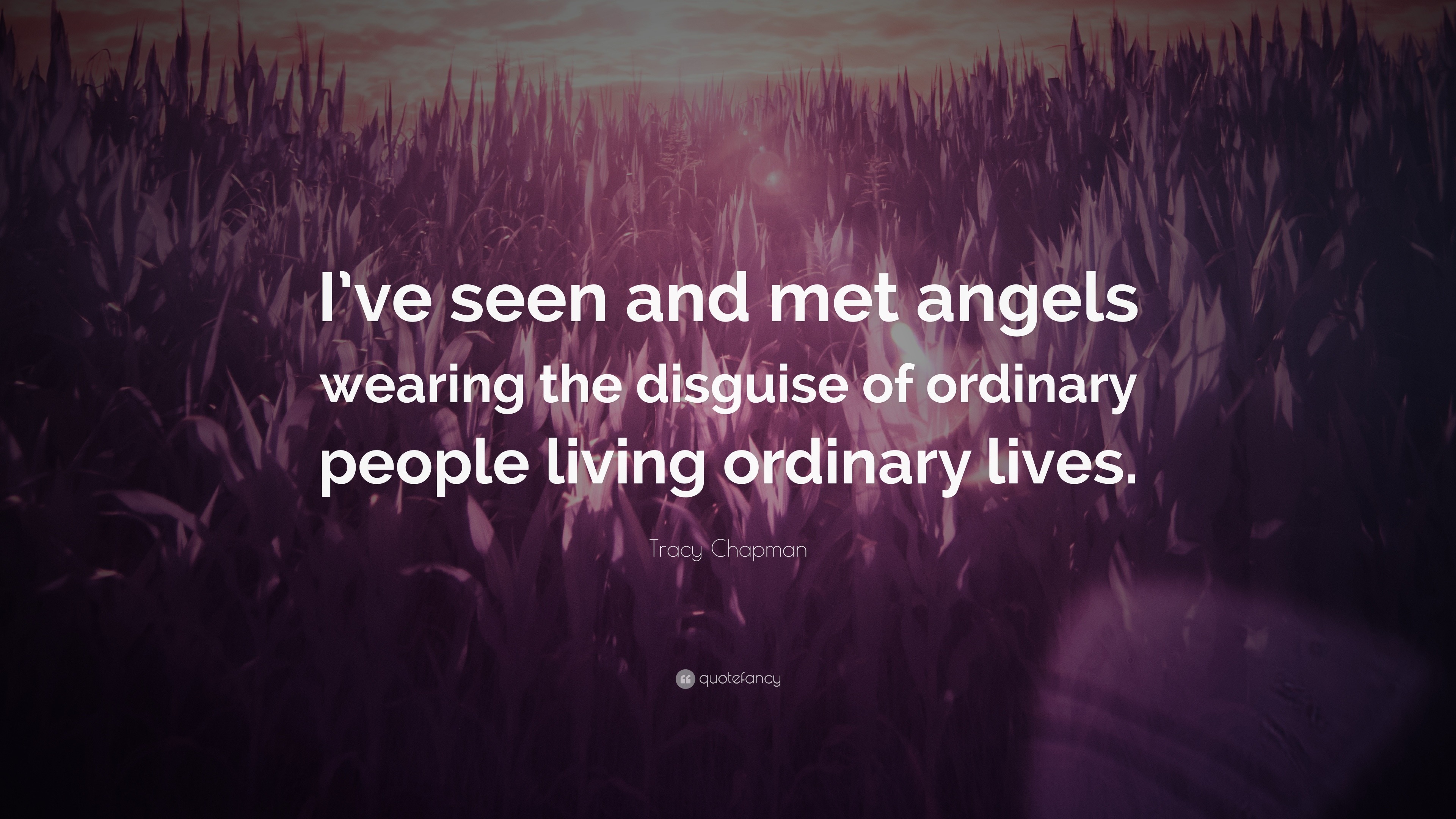 Tracy Chapman Quote “I’ve seen and met angels wearing the disguise of