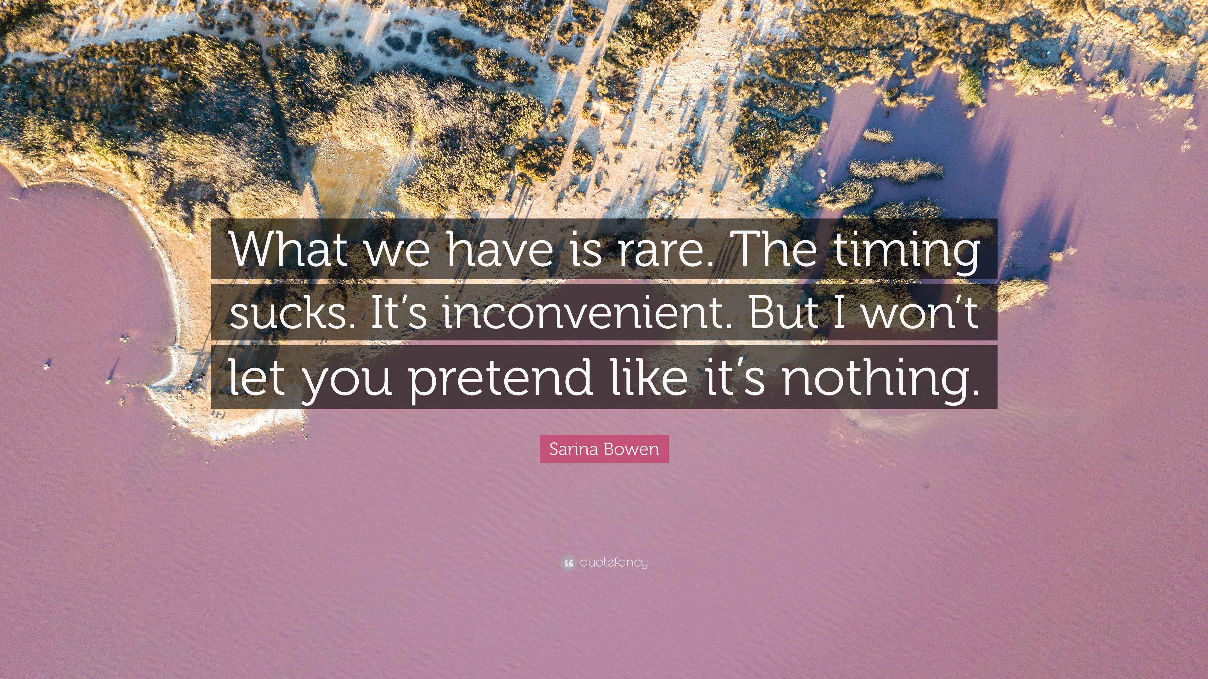 Sarina Bowen Quote: “What we have is rare. The timing sucks. It’s ...