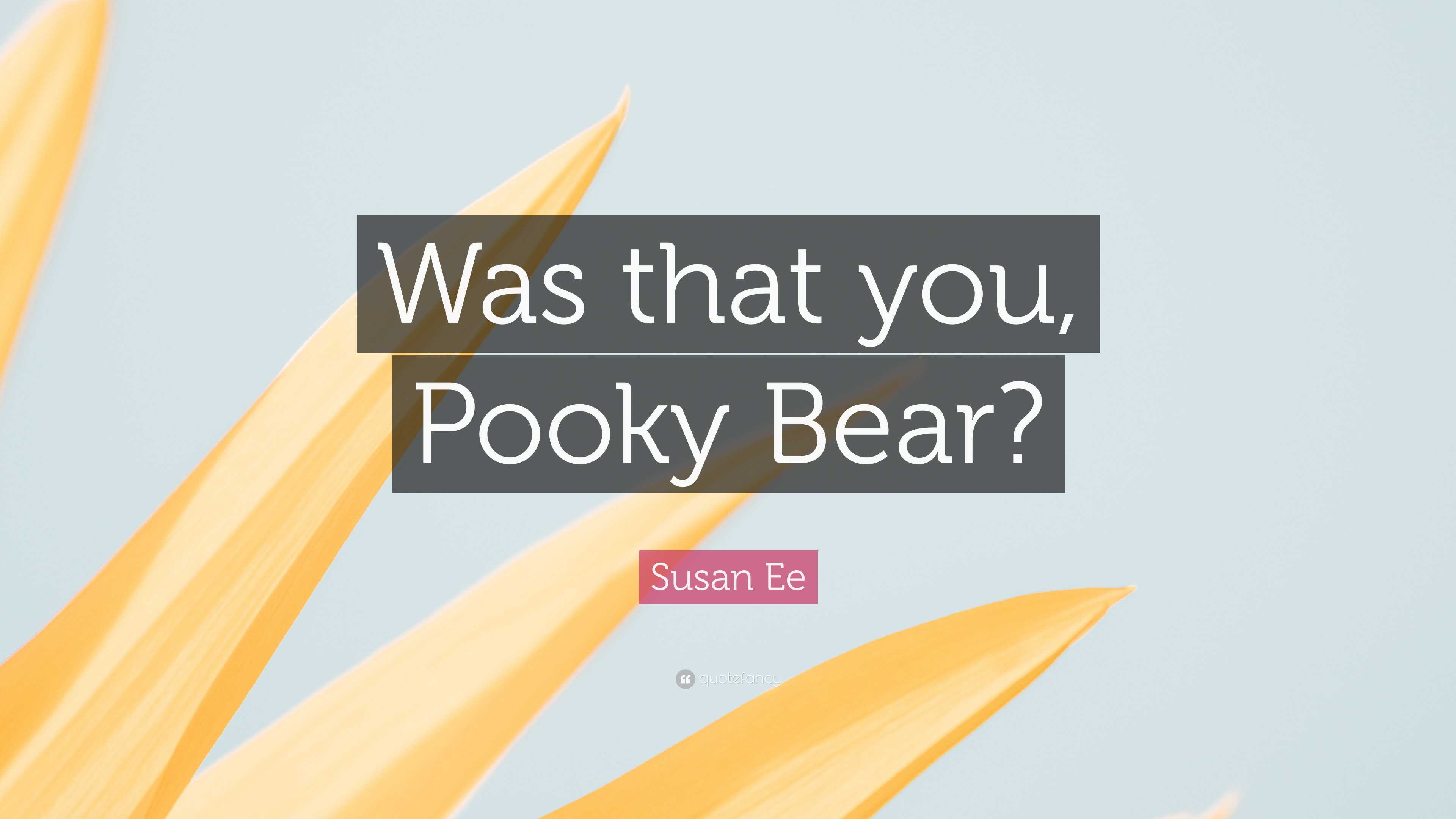 Susan Ee Quote: “Was that you, Pooky Bear?”, image size:3840x2160