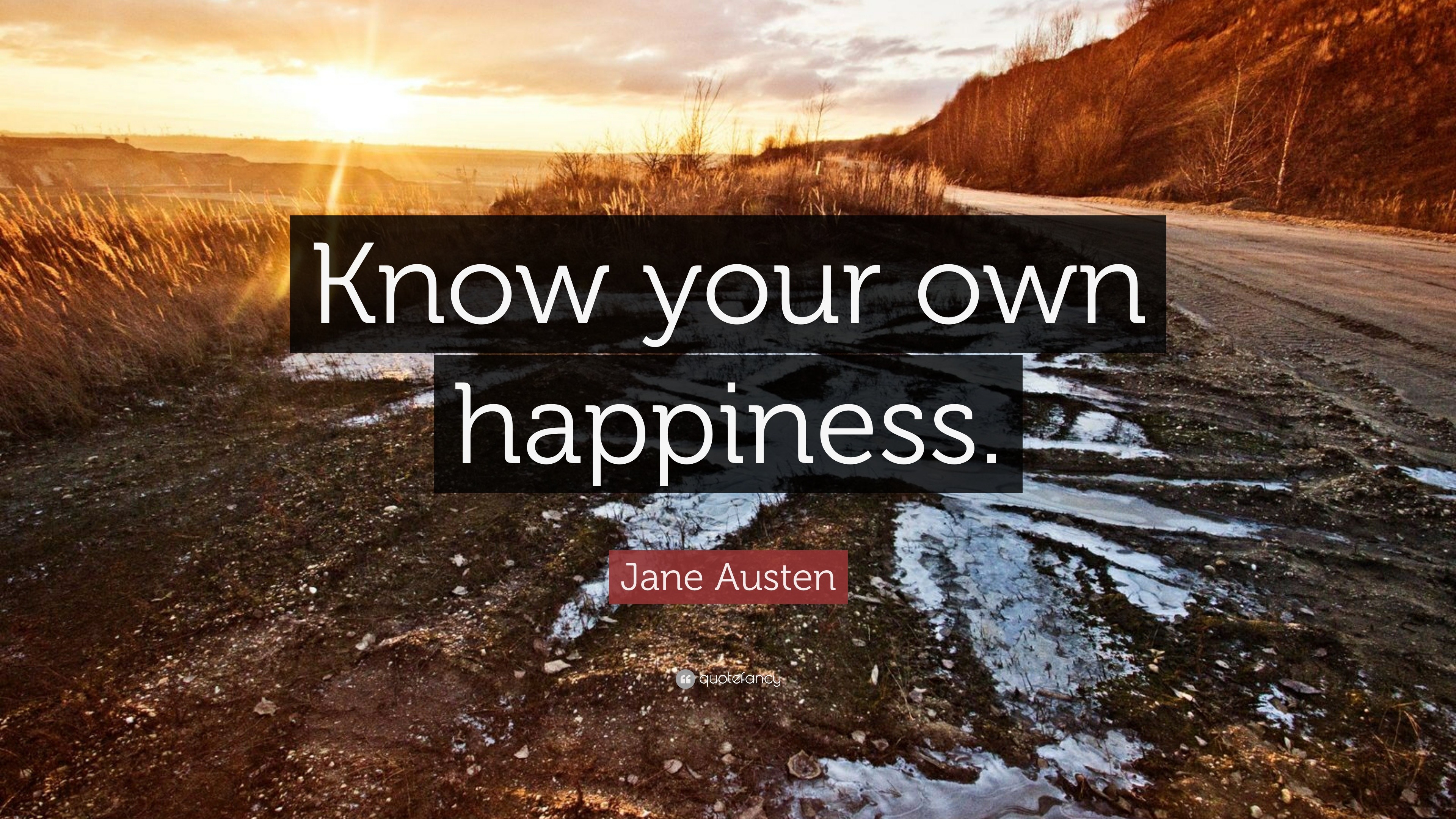 Jane Austen Quote: “Know your own happiness.”