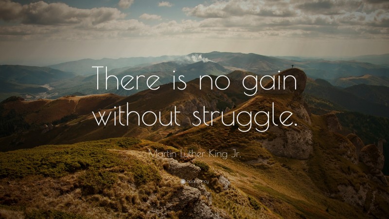 Martin Luther King Jr. Quote: “There is no gain without struggle.”