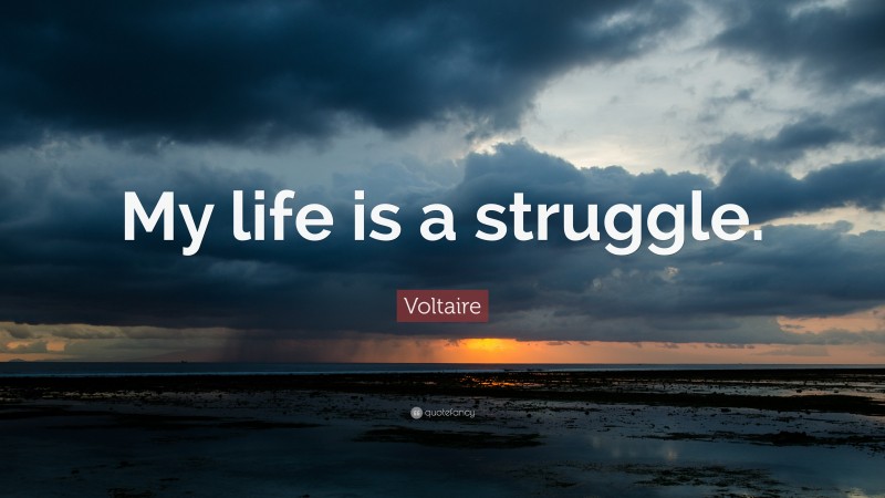 Voltaire Quote: “My life is a struggle.”