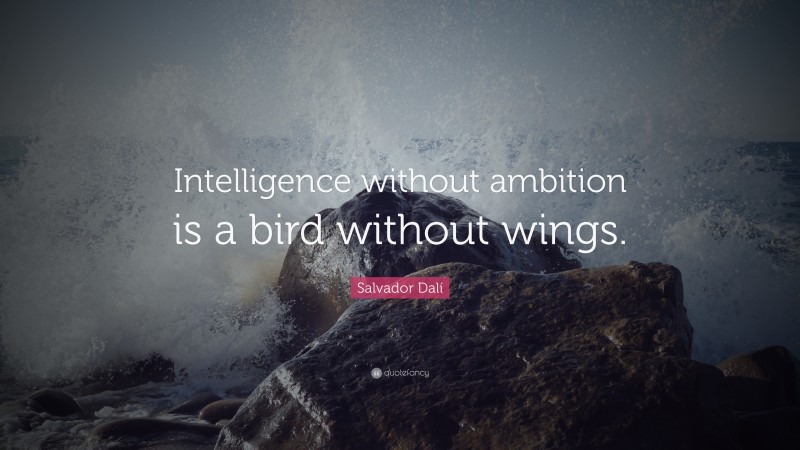 Salvador Dalí Quote: “Intelligence without ambition is a bird without wings.”