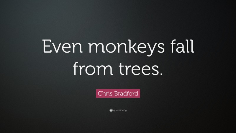 Japanese Proverb Quote: “Even monkeys fall from trees.”