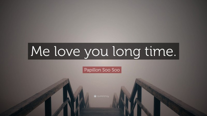 Papillon Soo Soo Quote: “Me love you long time.”
