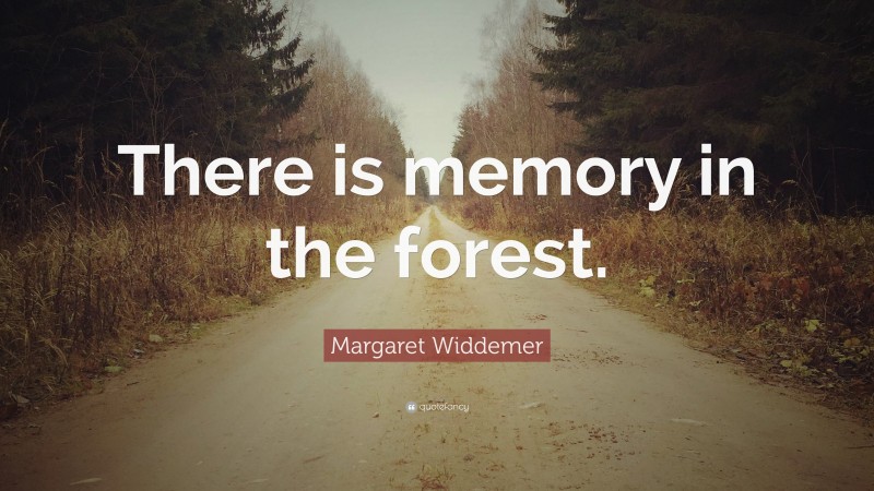 Margaret Widdemer Quote: “There is memory in the forest.”