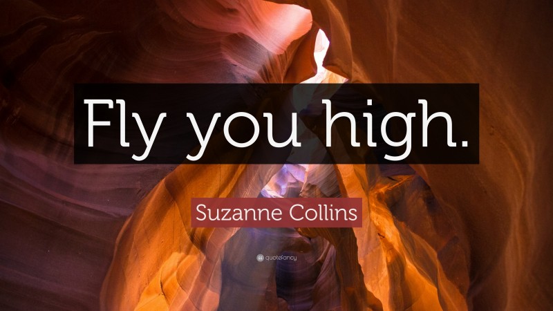 Suzanne Collins Quote: “Fly you high.”