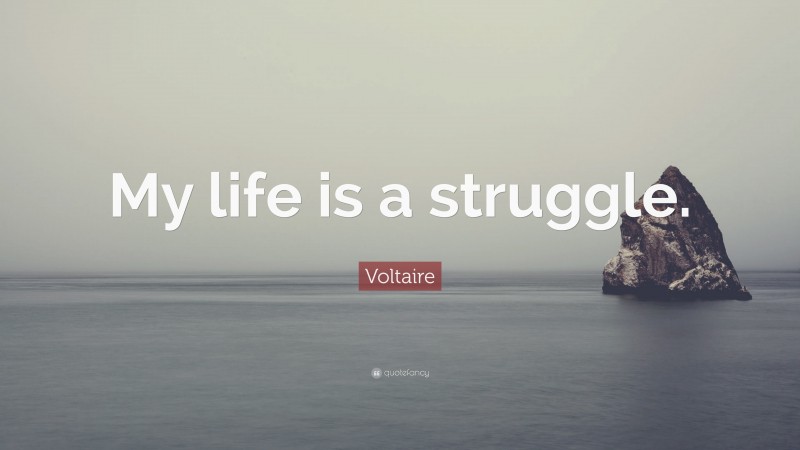 Voltaire Quote: “My life is a struggle.”