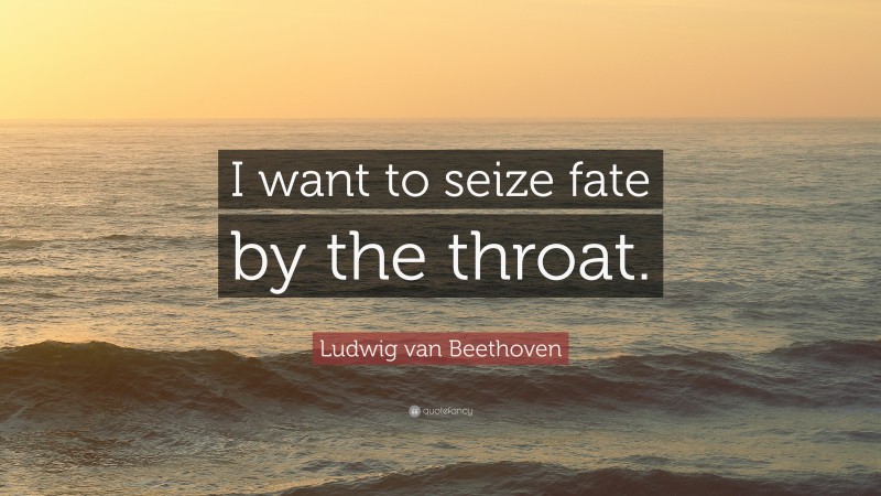Ludwig van Beethoven Quote: “I want to seize fate by the throat.”