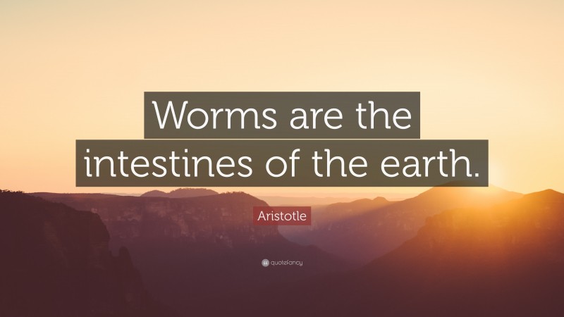 Aristotle Quote: “Worms are the intestines of the earth.”