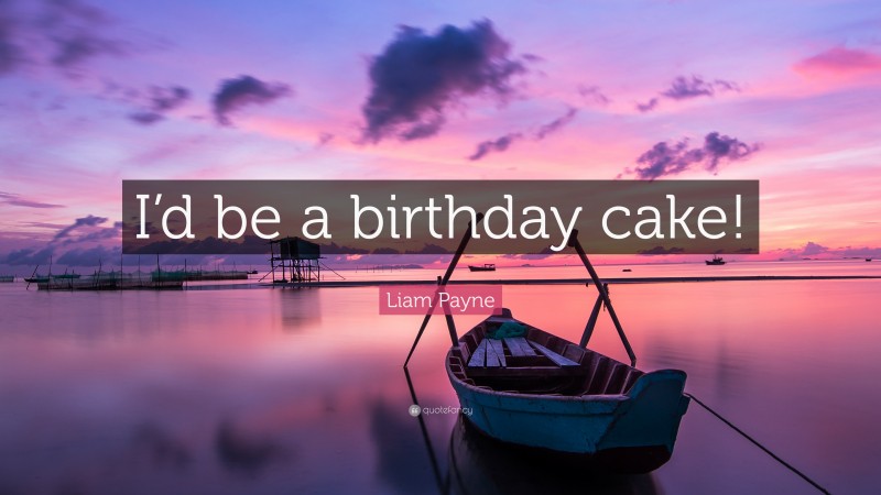Liam Payne Quote: “I’d be a birthday cake!”