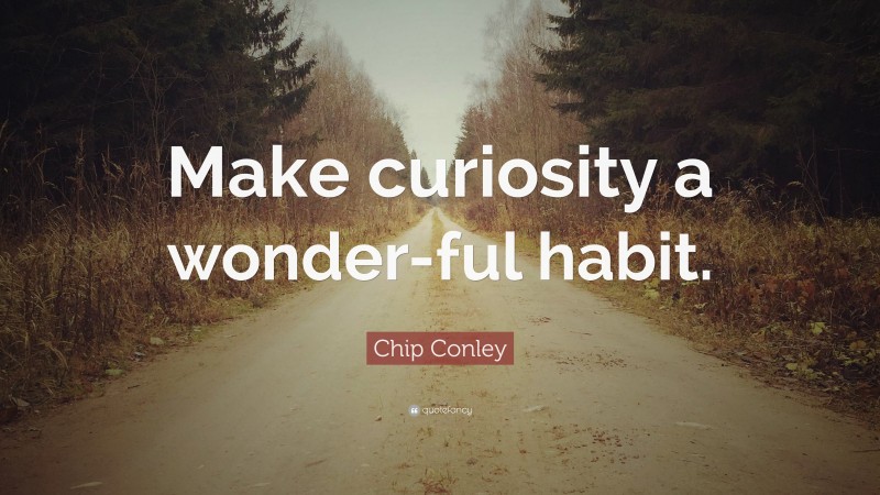 Chip Conley Quote: “Make curiosity a wonder-ful habit.”