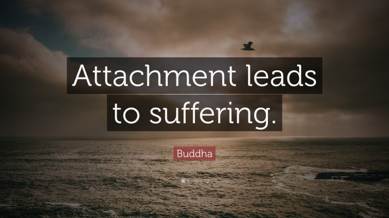 Buddha Quote: “Attachment leads to suffering.”