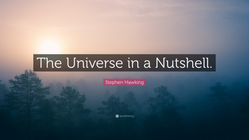 Stephen Hawking Quote: “The Universe in a Nutshell.”