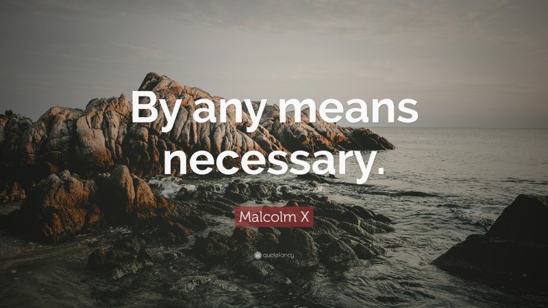 Malcolm X Quote: “By any means necessary.”