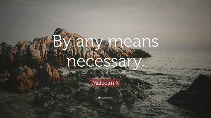 Malcolm X Quote: “By any means necessary.”