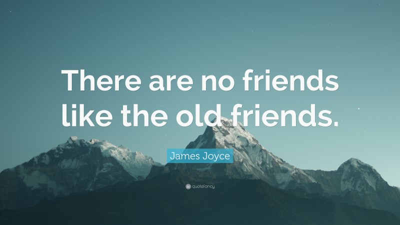 James Joyce Quote: “There are no friends like the old friends.”
