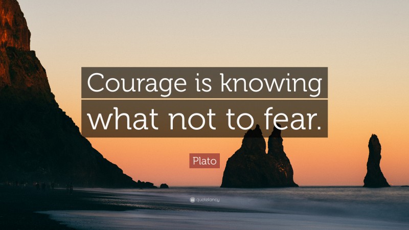 Plato Quote: “Courage is knowing what not to fear.”