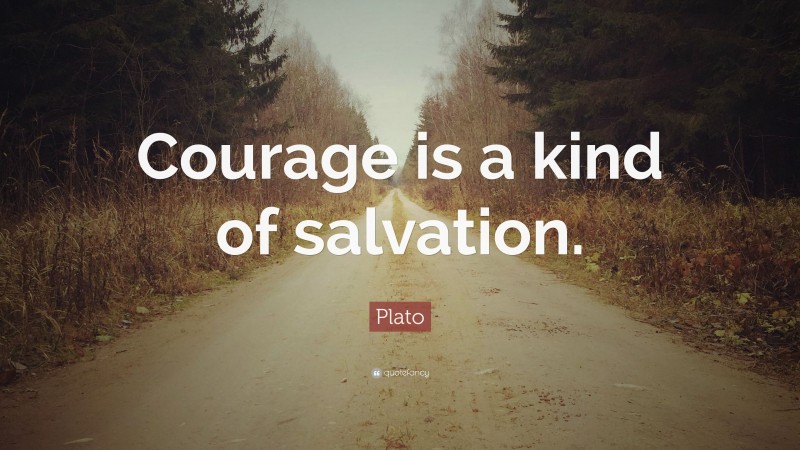 Plato Quote: “Courage is a kind of salvation.”