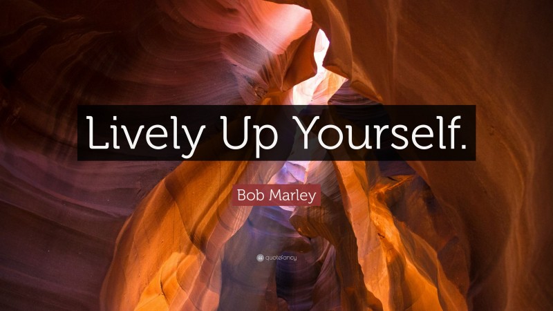 Bob Marley Quote: “Lively Up Yourself.”
